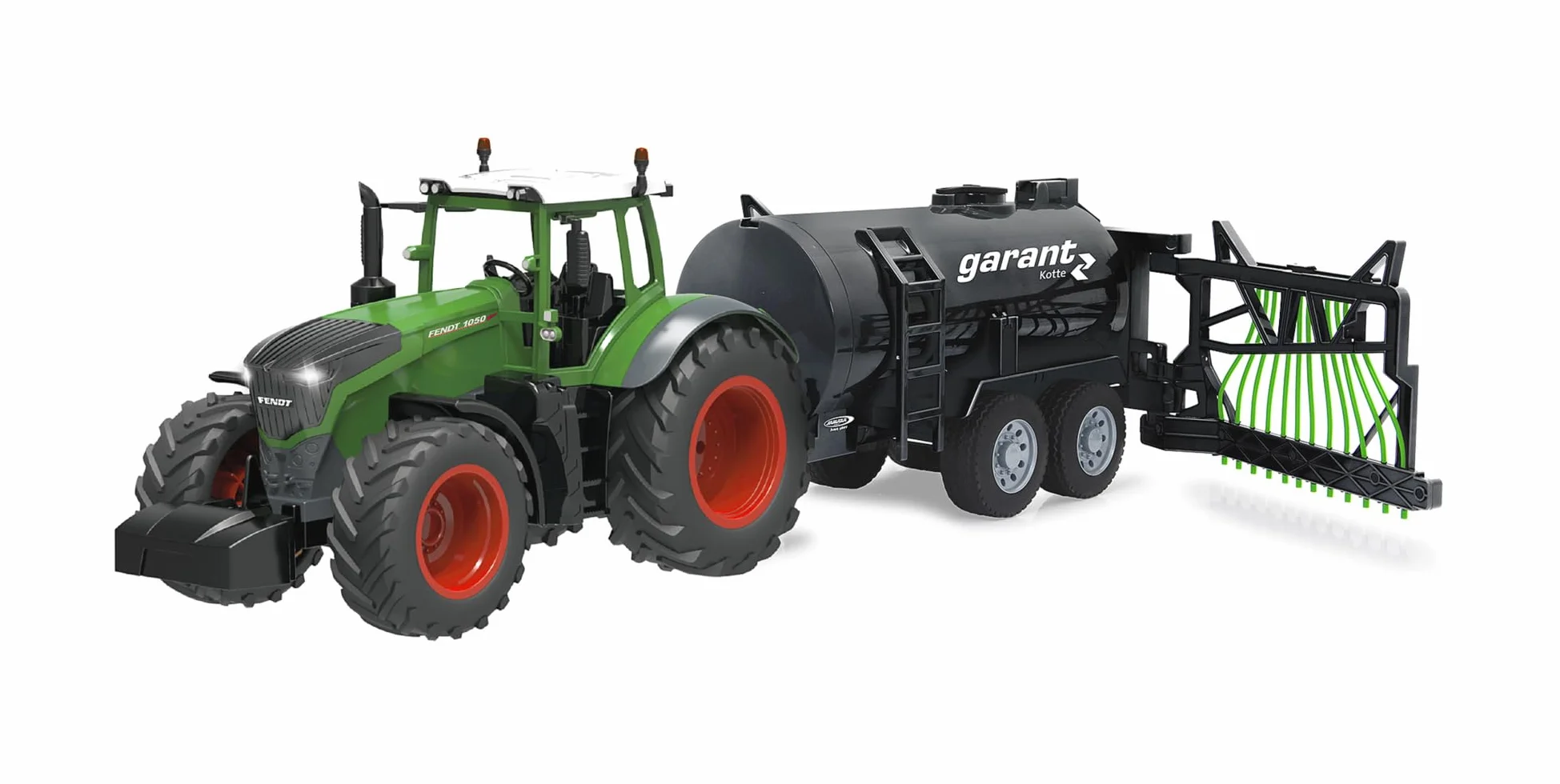 JAMARA Carrozzina con distributore di tubo, serbatoio 450 ml, spruzzatore on/off, gancio traino anteriore, distributore pieghevole manuale