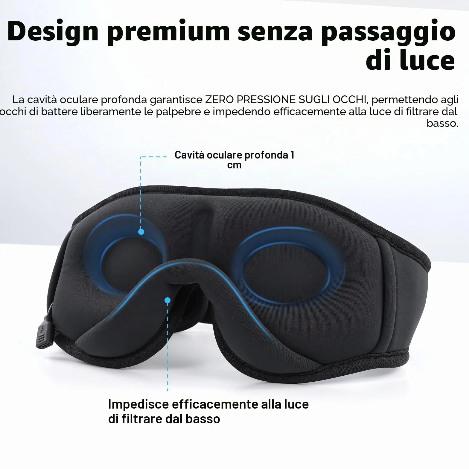 Mascherina per dormire 3D con cuffie Bluetooth senza fili, regalo per donne