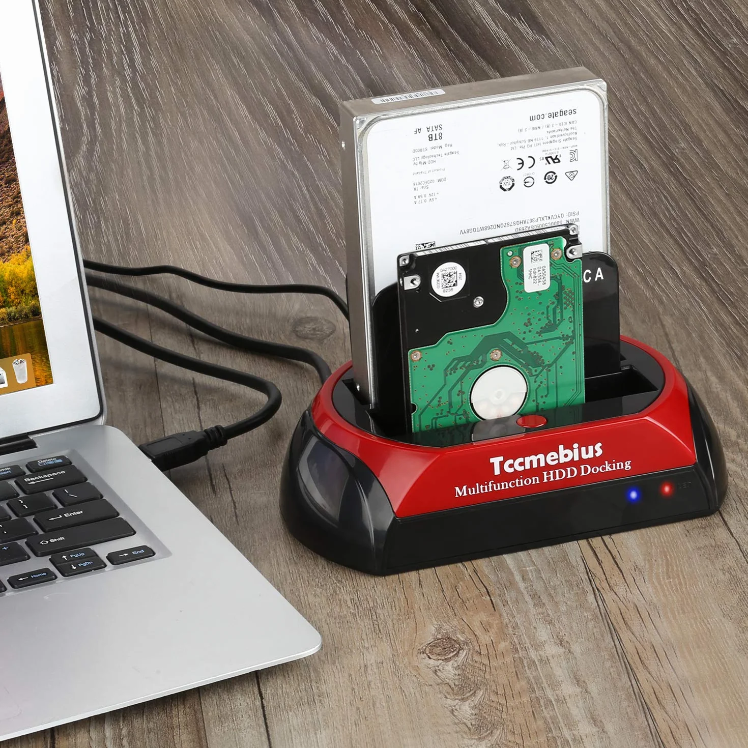 Docking Station USB 3.0 per Disco Rigido, TCC-S868-DE, IDE SATA, 2.5 3.5 Pollici, HDD SSD Esterno