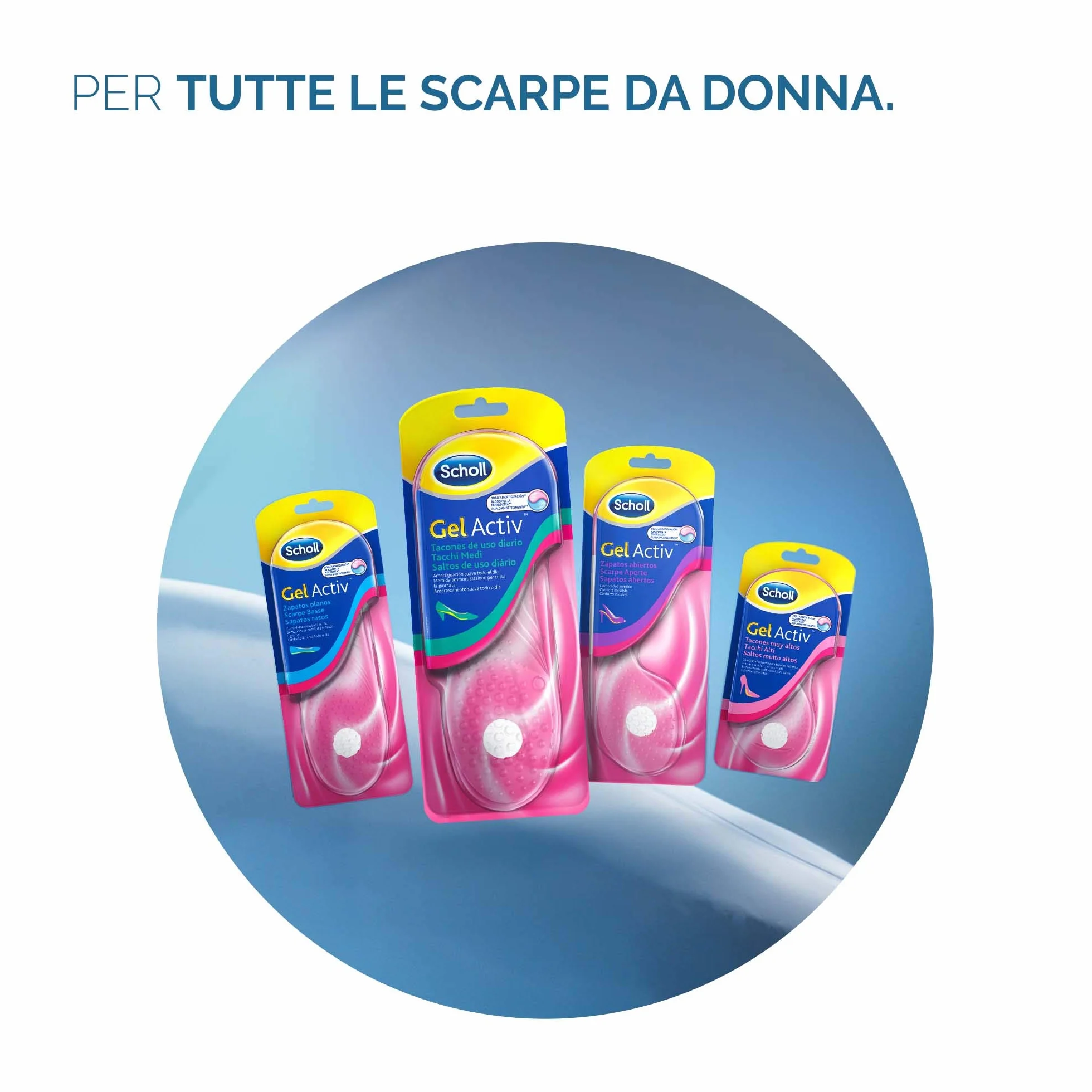Scholl Gel Activ Solette Donna per Tacchi Alti, 1 Unità