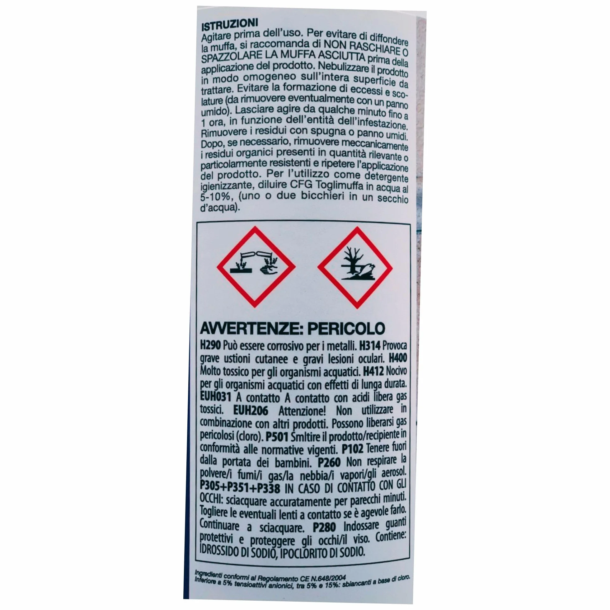 TOGLI MUFFA Flacone Con Spruzzino 750ml (2 Flaconi) Rimuove Muffa Muschio Alghe