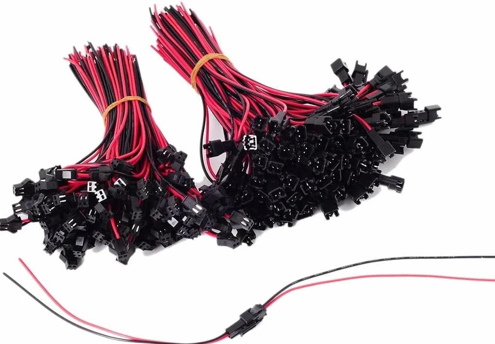 30 Paia JST SM 2 Pin Plug Maschio a Femmina Cavo Adattatore,22 AWG JST 2-Pin Adattatore Micro Elettrico Spina,Connettore Maschio e Femmina,con 150 mm Cavo,Elettrico Filo per Luce LED