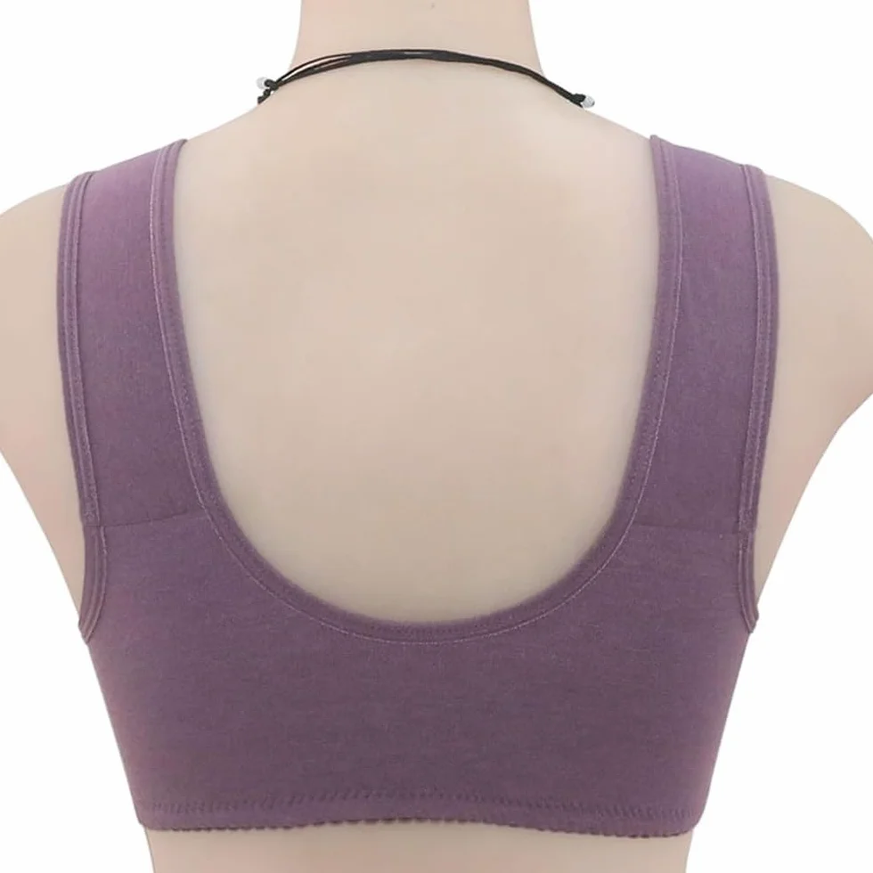 PrinStory Reggiseno Donna Senza Ferretto Anteriore Chiusura Con Bottone