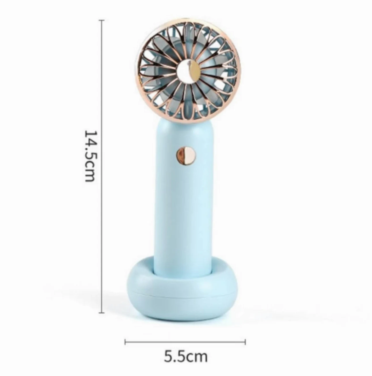 Ventilatore per Esterni Interni Ufficio Ventilatore Portatile Ventola di Raffreddamento 3 velocità del Vento USB Ricaricabile per Casa da Viaggio All'aperto(Yellow)