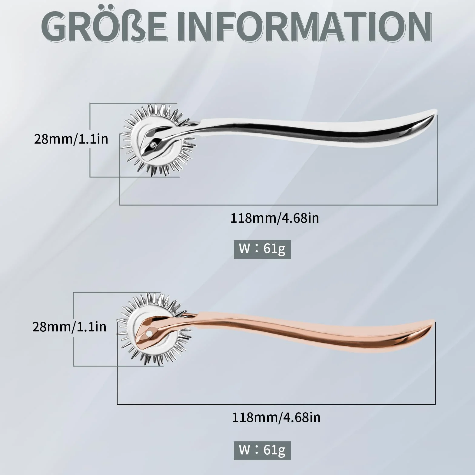 Wartenberg Pin Wheel Sex Toy BDSM acciaio inox massaggi Nerve Wheel Silver