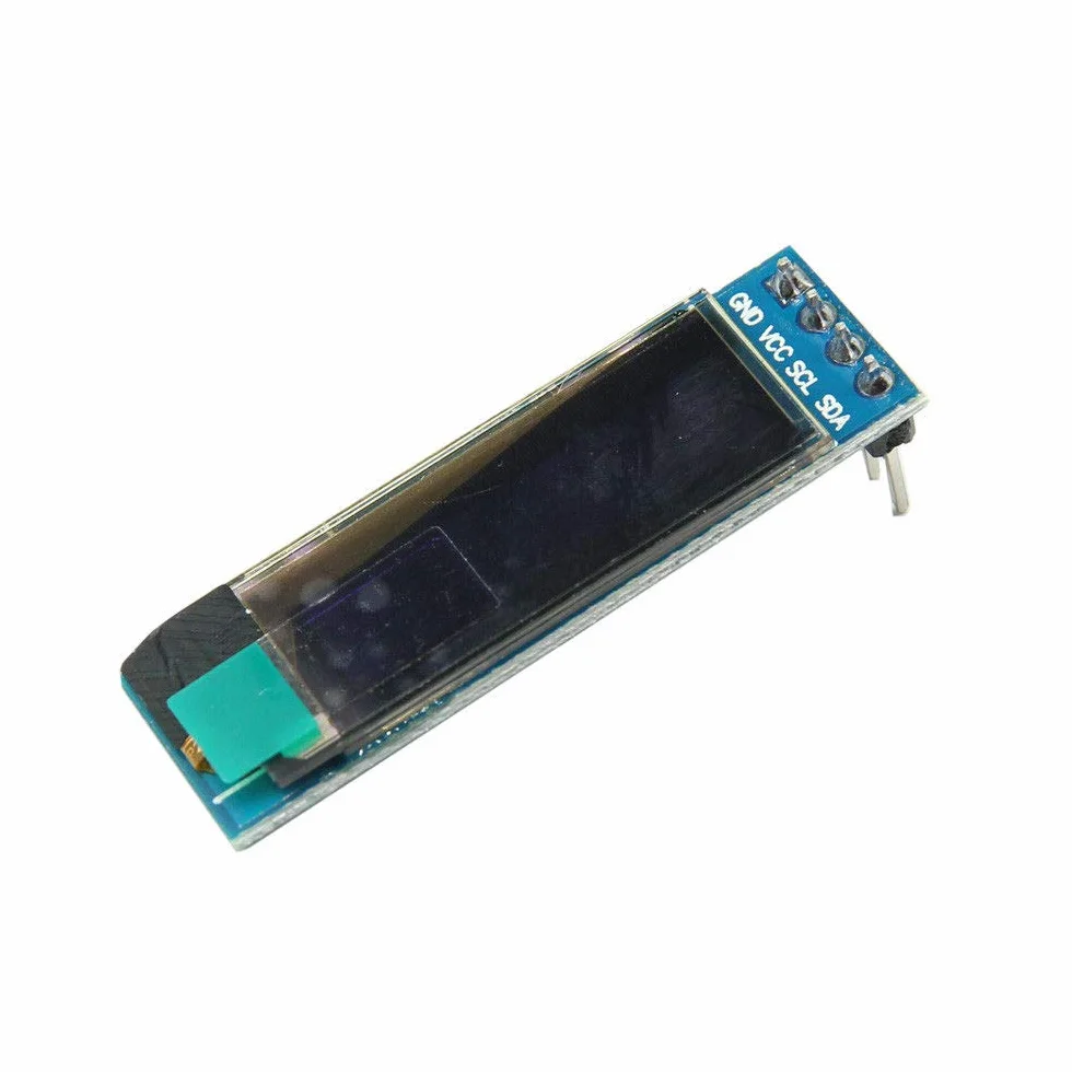 x2pcs 0.91 inch Blue 128X32 OLED LCD LED Display Module| 2 pz 0.91 Pollici 128x32 IIC I2C Display OLED LCD Blu Fai da Te Modulo OLED SSD1306 Driver IC DC 3.3 V 5 V per Arduino