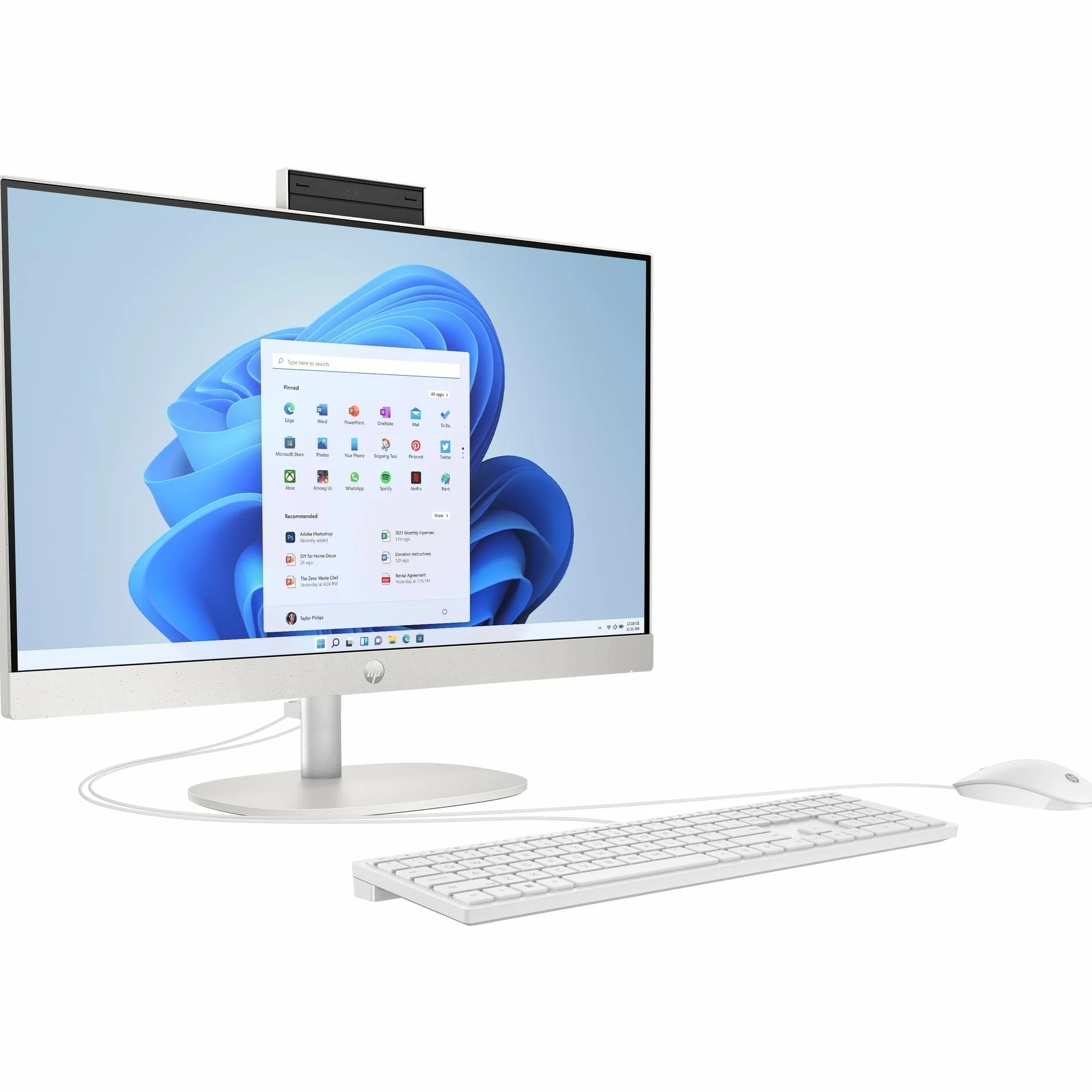 HP 24-cr1000sl All-in-One Intel Core Ultra 5-125U Intel Evo Edition 16GB RAM DDR5 512GB SSD 23,8" FHD IPS Antiriflesso Wi-Fi 6 Windows 11 Bianco