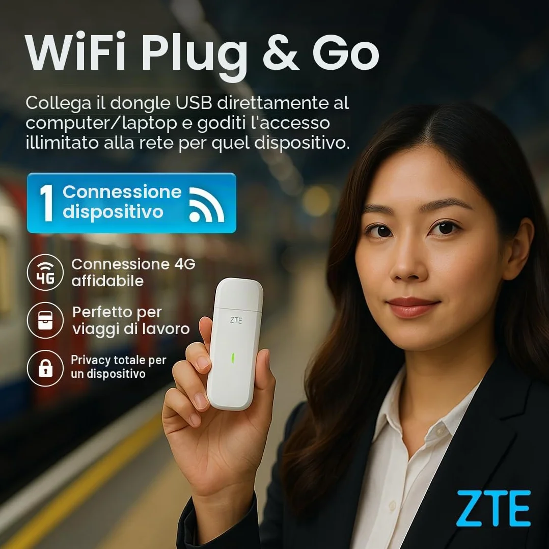 ZTE MF833 CAT4 4G USB Dongle sbloccato multi banda