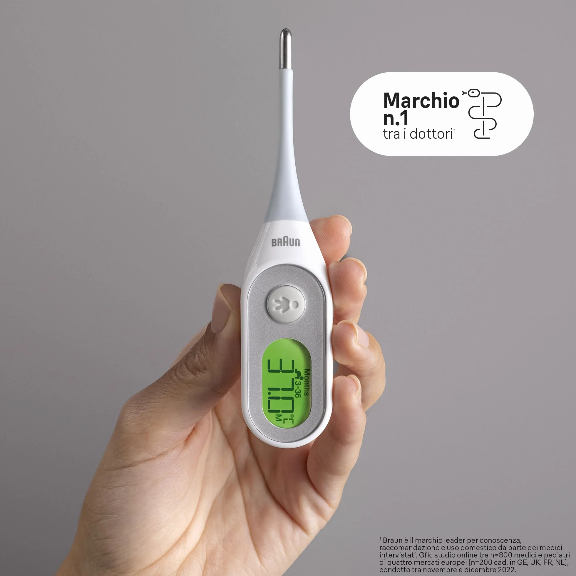 Braun PRT2000 Age Precision Termometro Digitale Orale Rettale Ascellare Neonati Bambini