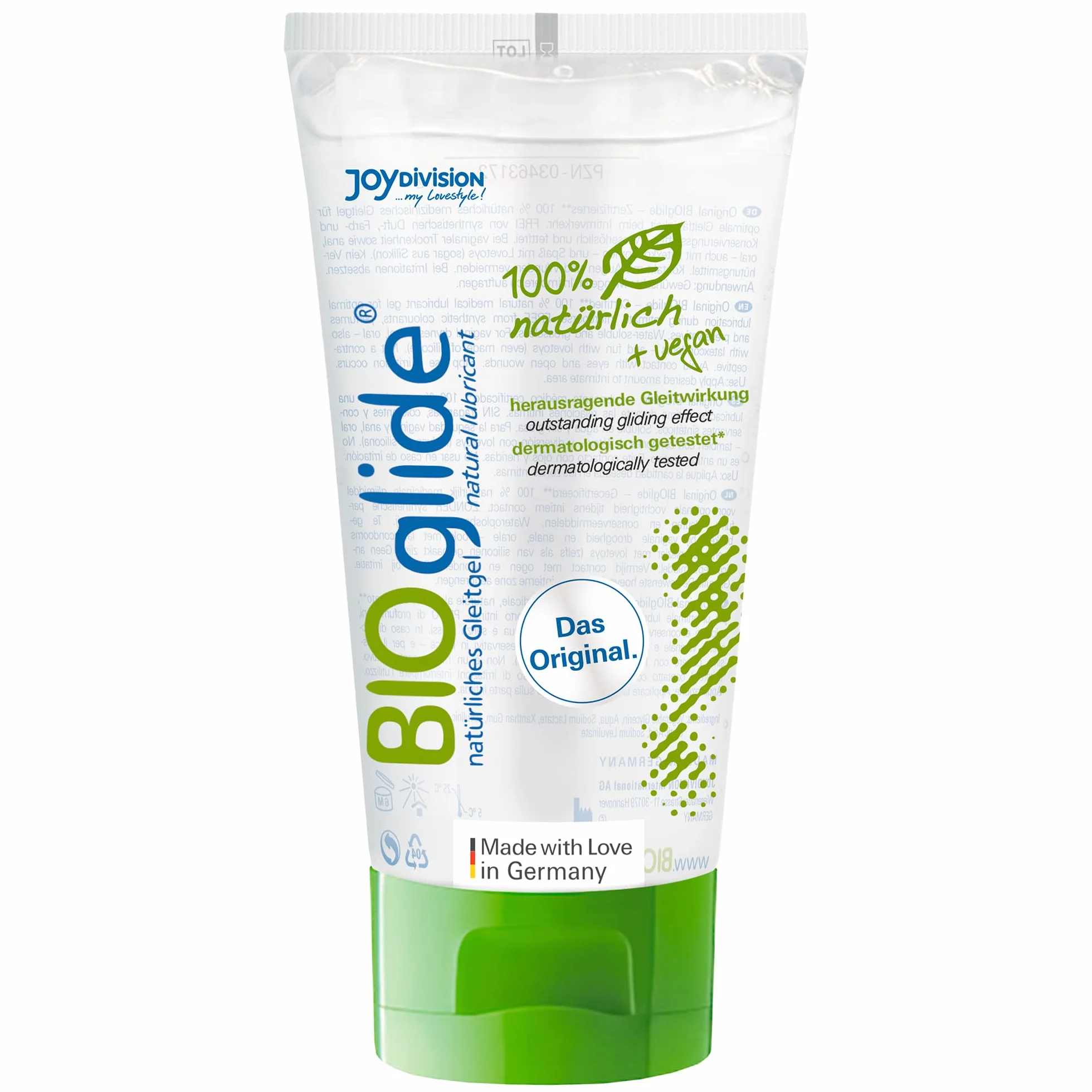 JOYDIVISION BIOglide lubrificante 150 ml | Gel idratante base d'acqua | Vegano per preservativi in lattice