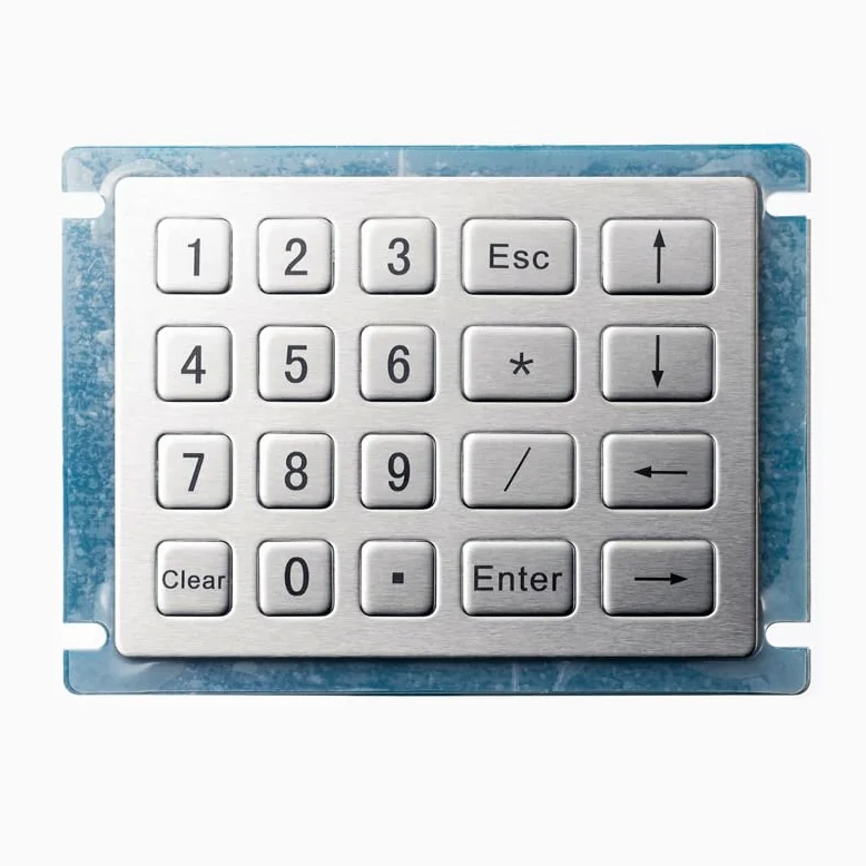 Tastierino numerico in metallo USB robusto in acciaio inossidabile impermeabile IP65 con 20 tasti D-8210(Matrix Interface,Layout 3)