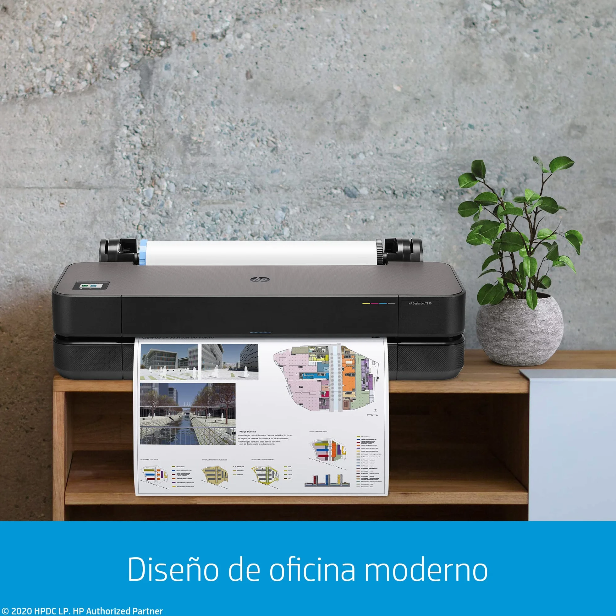 HP Designjet T250 stampante grandi formati Wi-Fi Getto termico d'inchiostro Colore 2400 x 120