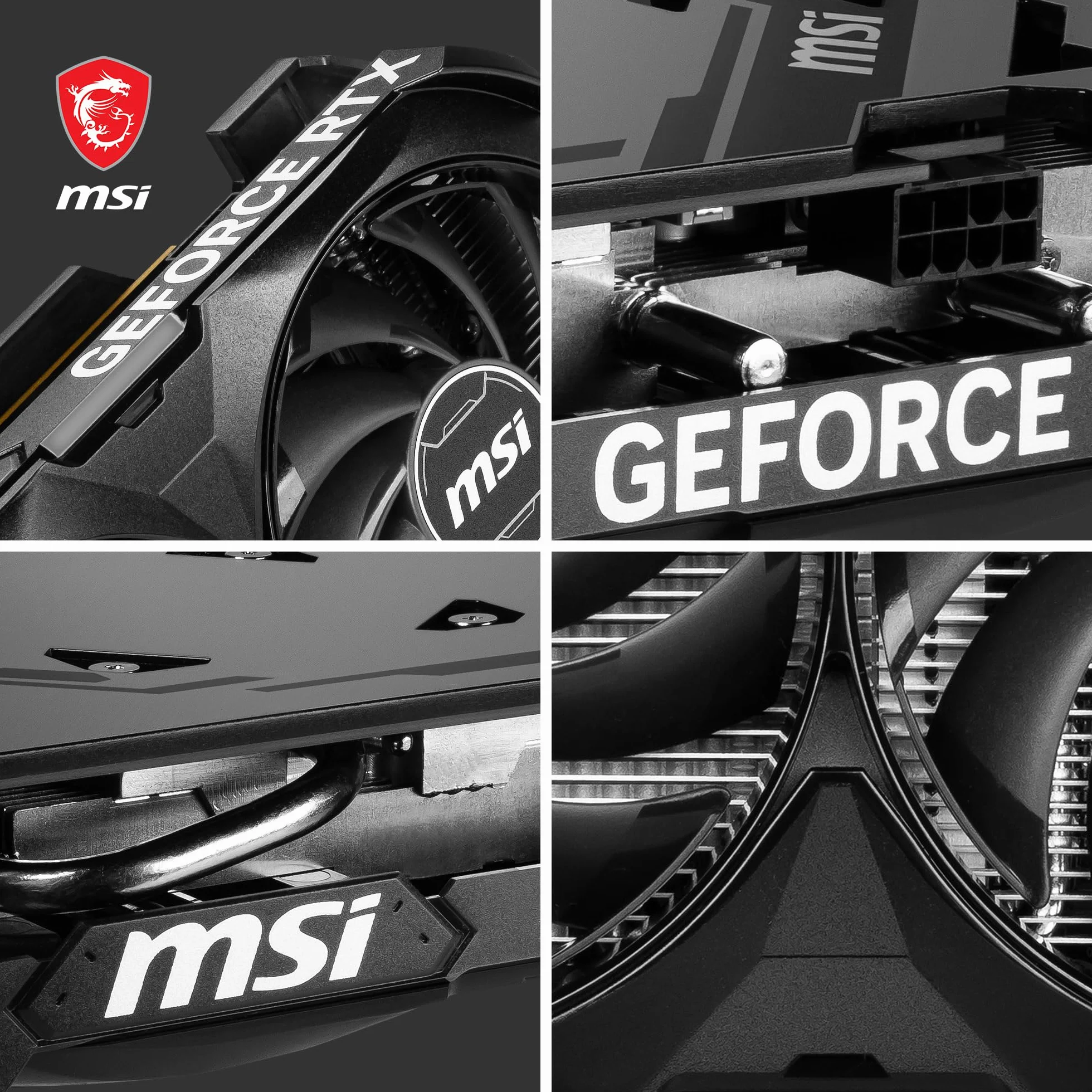 MSI GeForce RTX 4060 VENTUS 2X BLACK 8G OC Scheda Video Gaming, 8GB GDDR6 (17 Gbps / 128-bit), PCI Express Gen4, 8-pin x1, DisplayPort x3 (v1.4a), HDMI 2.1 - Ventole TORX 4.0, Tecnologia ZERO FROZR