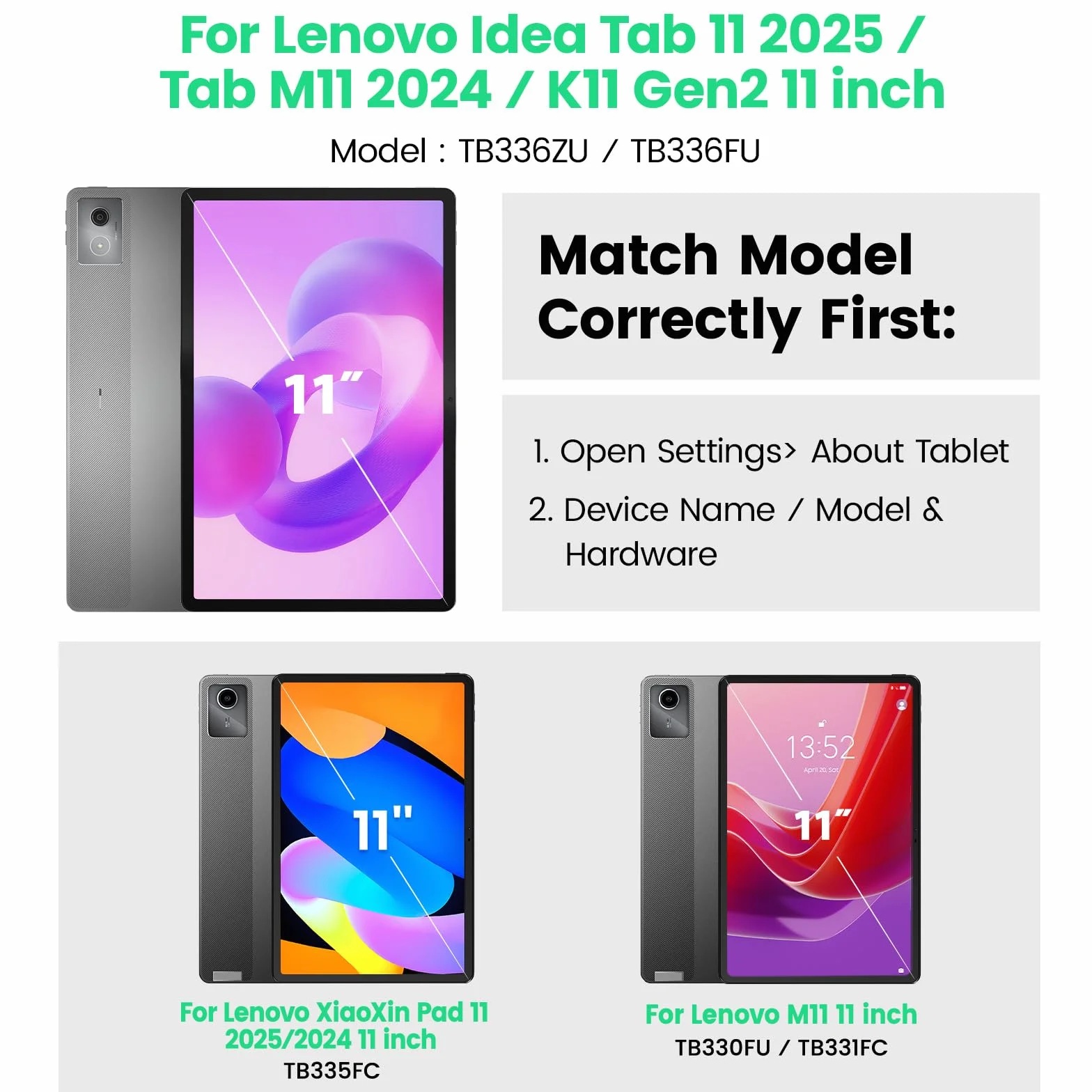 SEYMAC Custodia per Lenovo Idea Tab 11 pollici 2025, Tab M11, Tab K11, Antiurto, Pellicola Protettiva, Supporto Girevole 360°, Cinghia, Tracolla, Portapenne, Nero