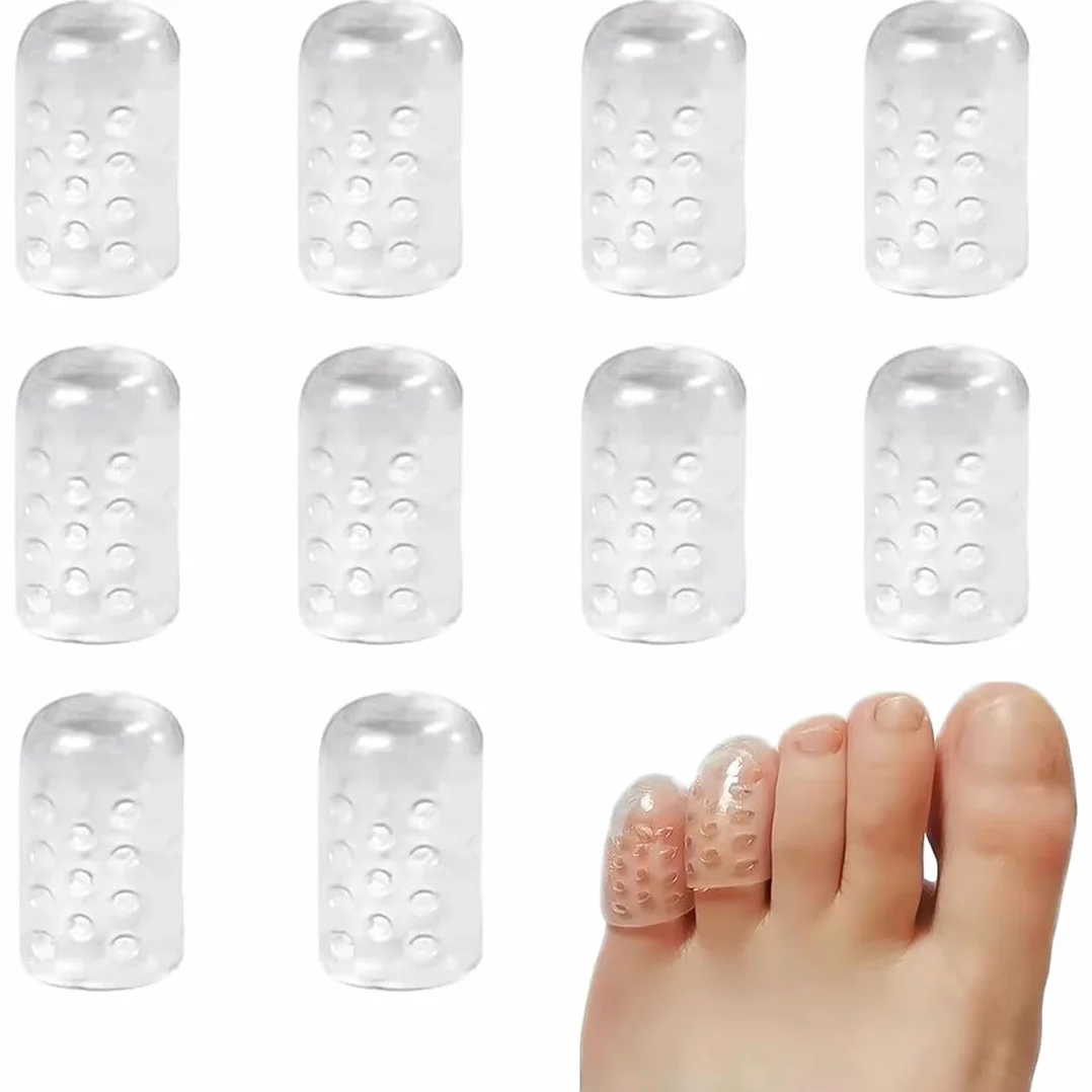 Protezione Dita Piedi Silicone 10 Pezzi, Proteggi Dita Piedi Gel, Copri Piedi Traspiranti
