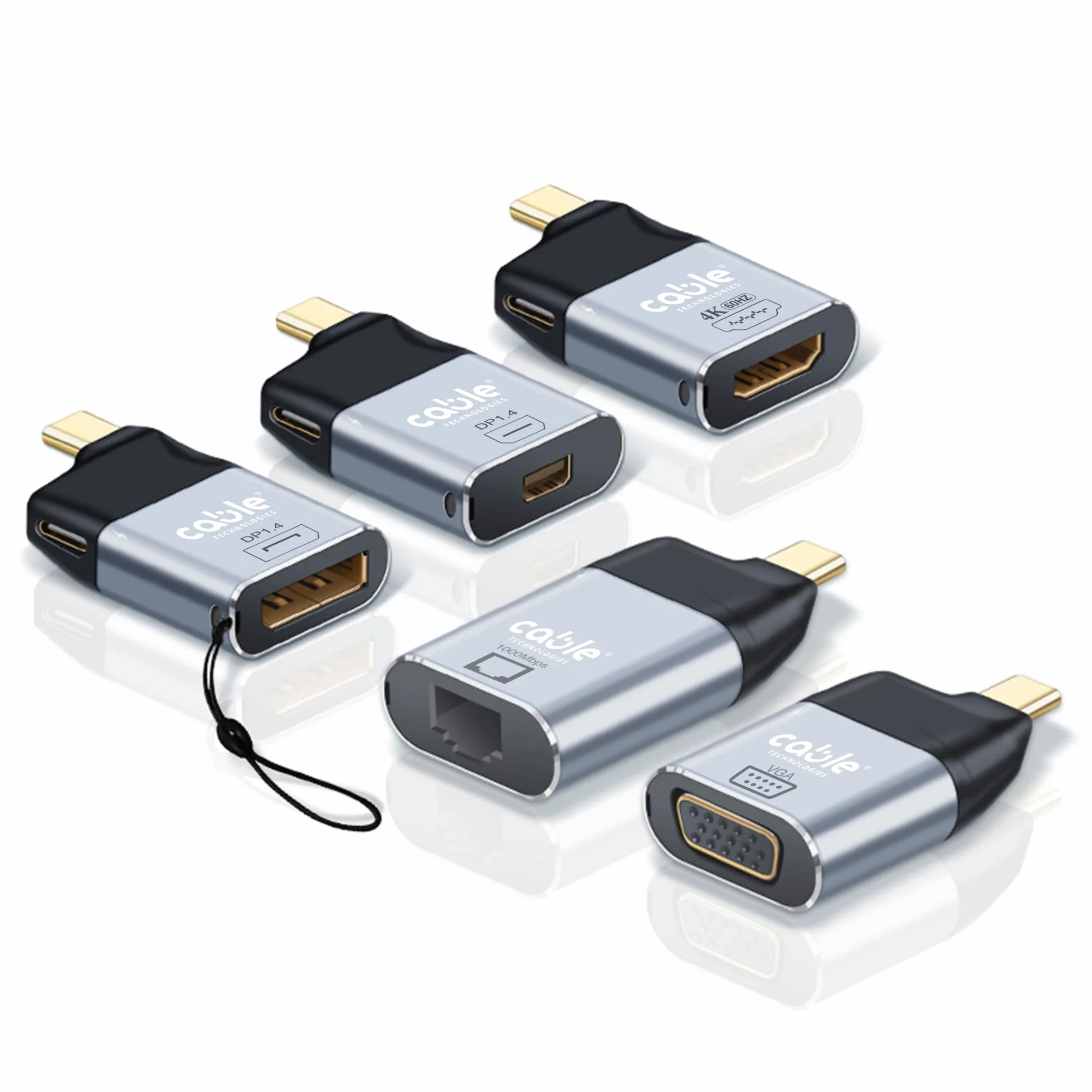 Adattatore da USB C maschio a Mini Display Port 1.4 8K@60Hz femmina + porta USB C femmina 65W PD 3.0, Convertitore Mini DP, Alluminio compatibile con Thunderbolt 3/4, iPhone, Macbook, iPad, Samsung,ec