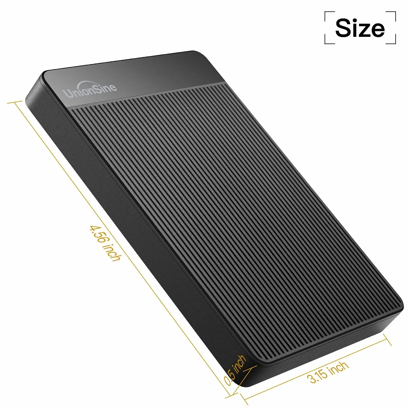 UnionSine Hard Disk Esterno 2,5" 500GB Ultra Slim Portatile USB3.0 SATA HDD Nero