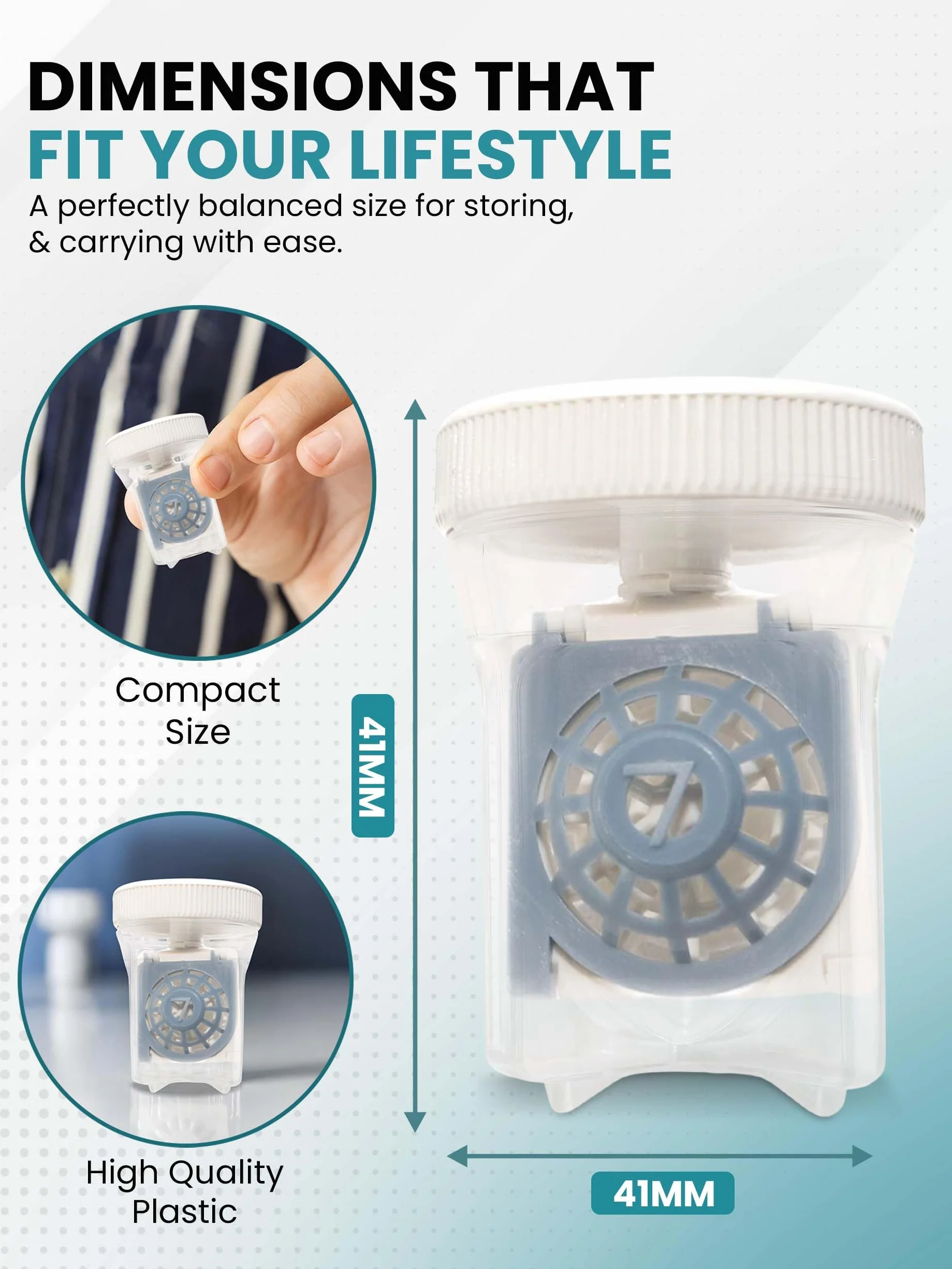 SPORTS WORLD VISION 3PC Custodia per lenti a contatto sclerali protettiva ventilata facile da trasportare contenitore a forma di barilotto