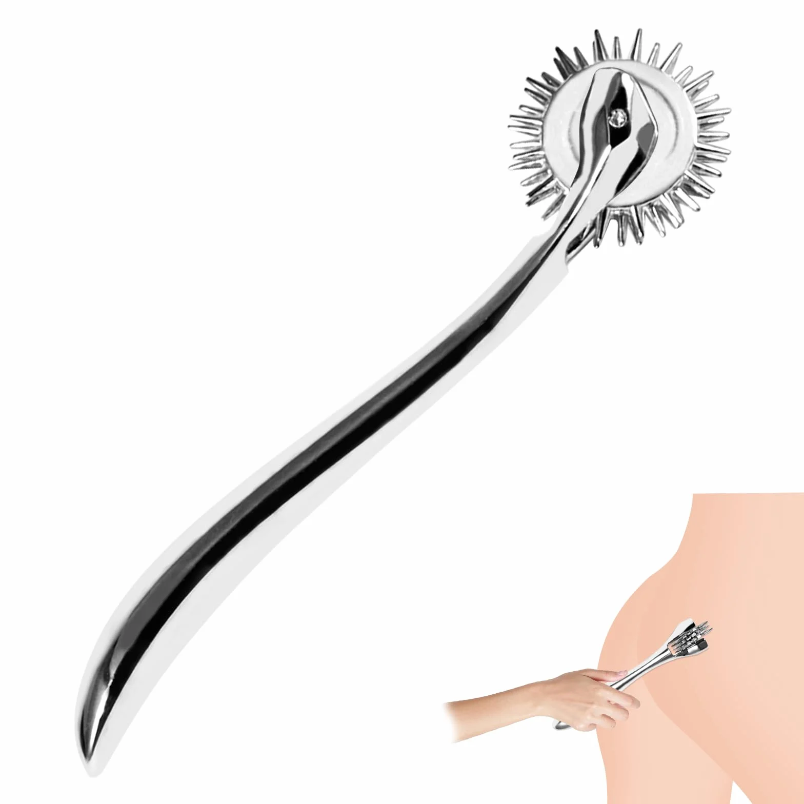 Wartenberg Pin Wheel Sex Toy BDSM acciaio inox massaggi Nerve Wheel Silver