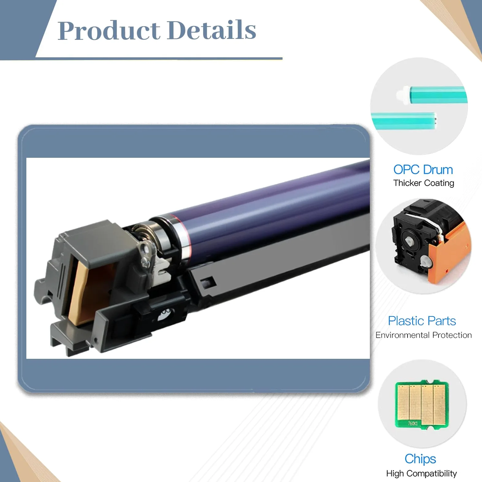 Compatibile per unità tamburo ad alta resa Lexmark C950X71G C950X73G, adatto per stampanti C950 X950 X952 X954 C950de X950de X952de X954de (confezione da 1 giallo)