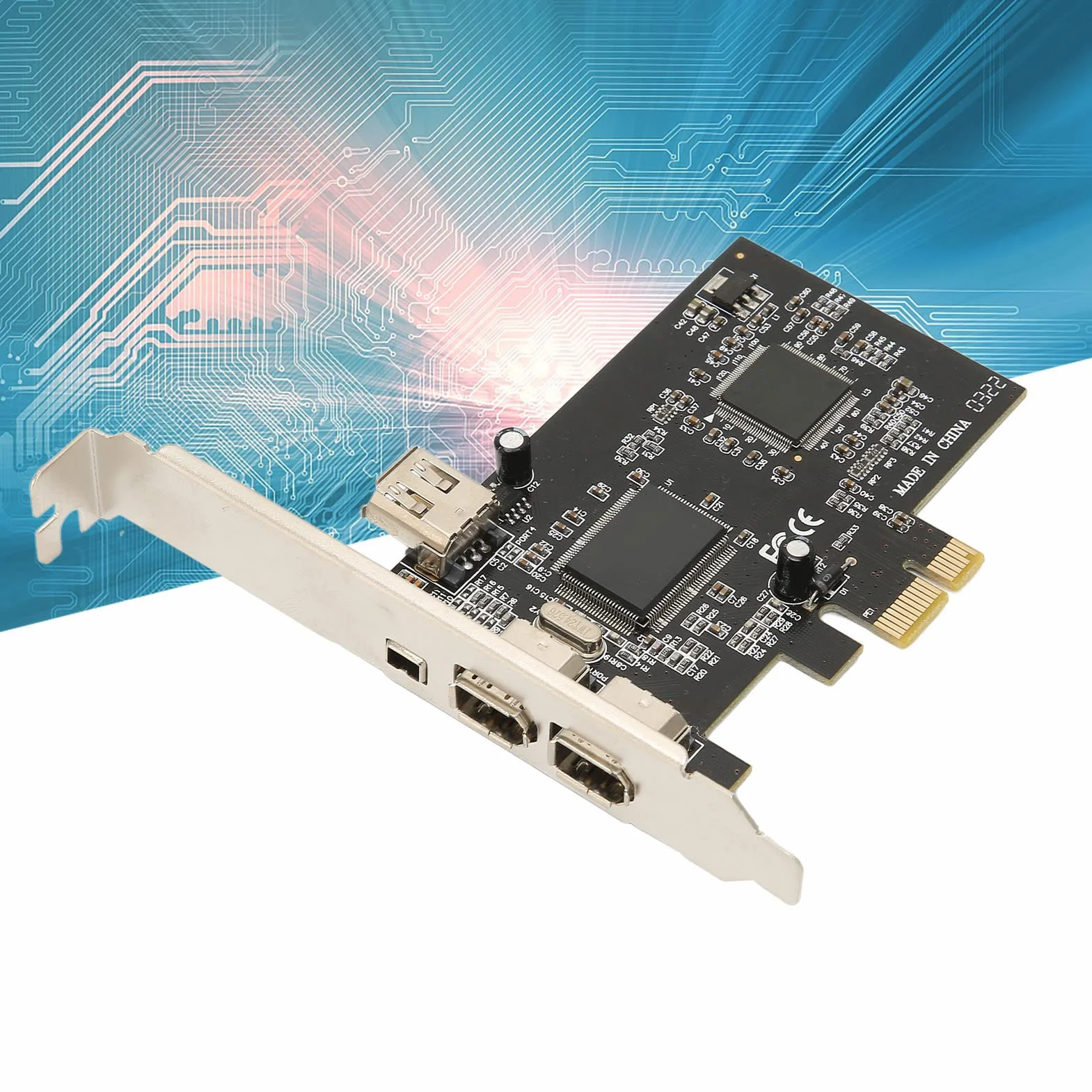 Bewinner Scheda PCIe Firewire per 10, Scheda Controller PCI E Firewire 4 Porte con Staffa a Basso Profilo e Cavo per PC Desktop e Connessione DV