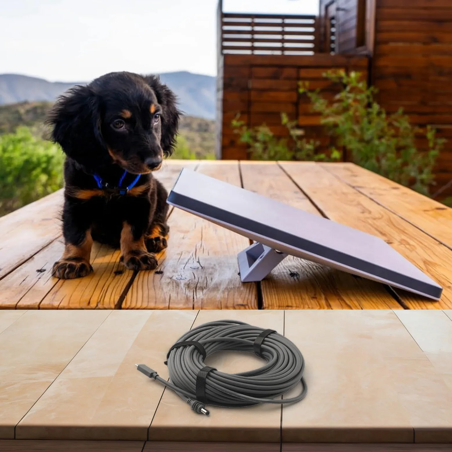 per starlink per mini USB C a DC Cavo 100W per pd per starlink (20meter) | per chip intelligente pd, negoziazione automatica 20V, uscita 100W, lunghezza, rivestimento in TPE grigio