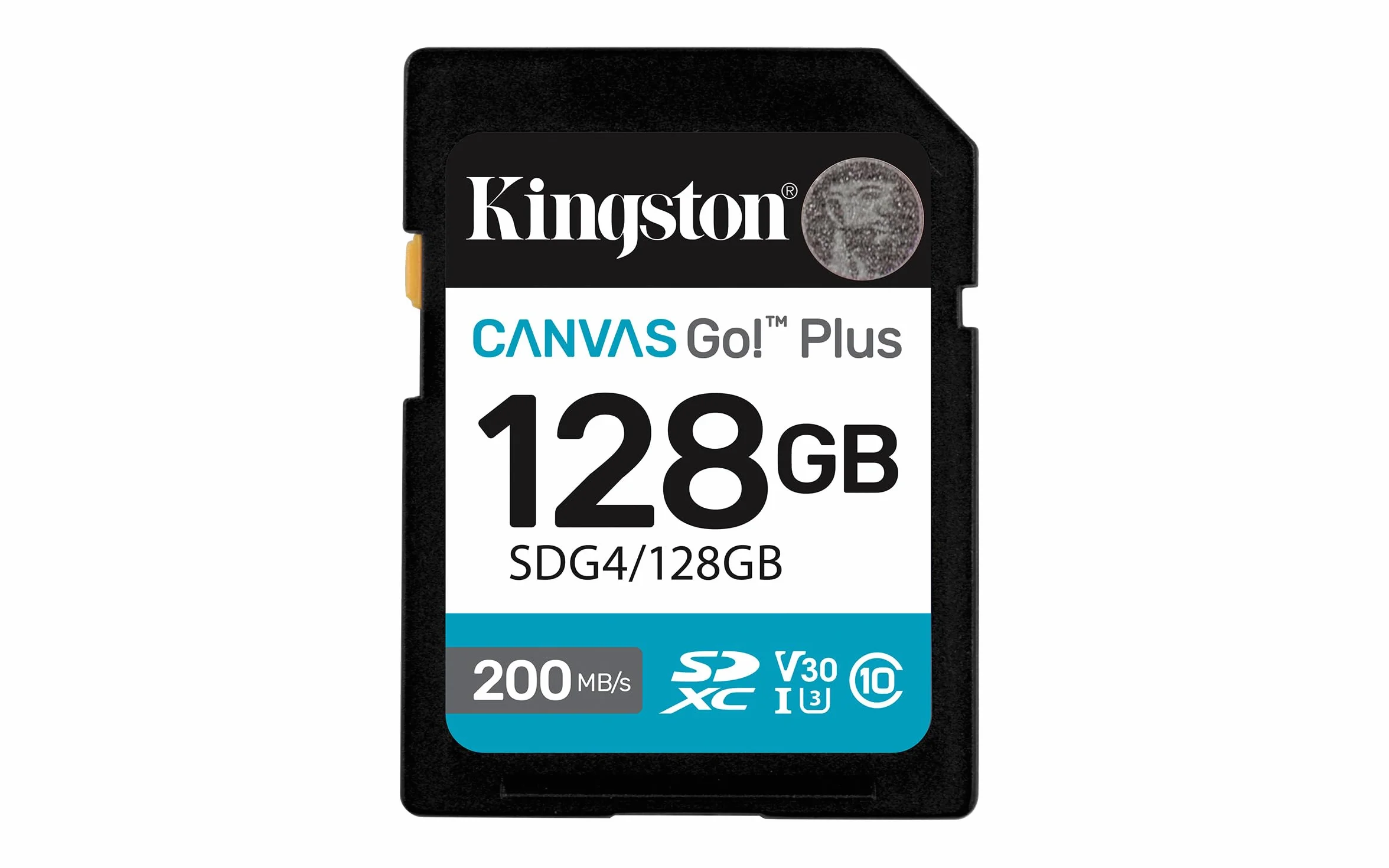 Kingston Canvas Go Plus SDXC Scheda Di Memoria Gen4 200MB/s C10 UHS-I U3 V30 128GB-SDG4/128GB
