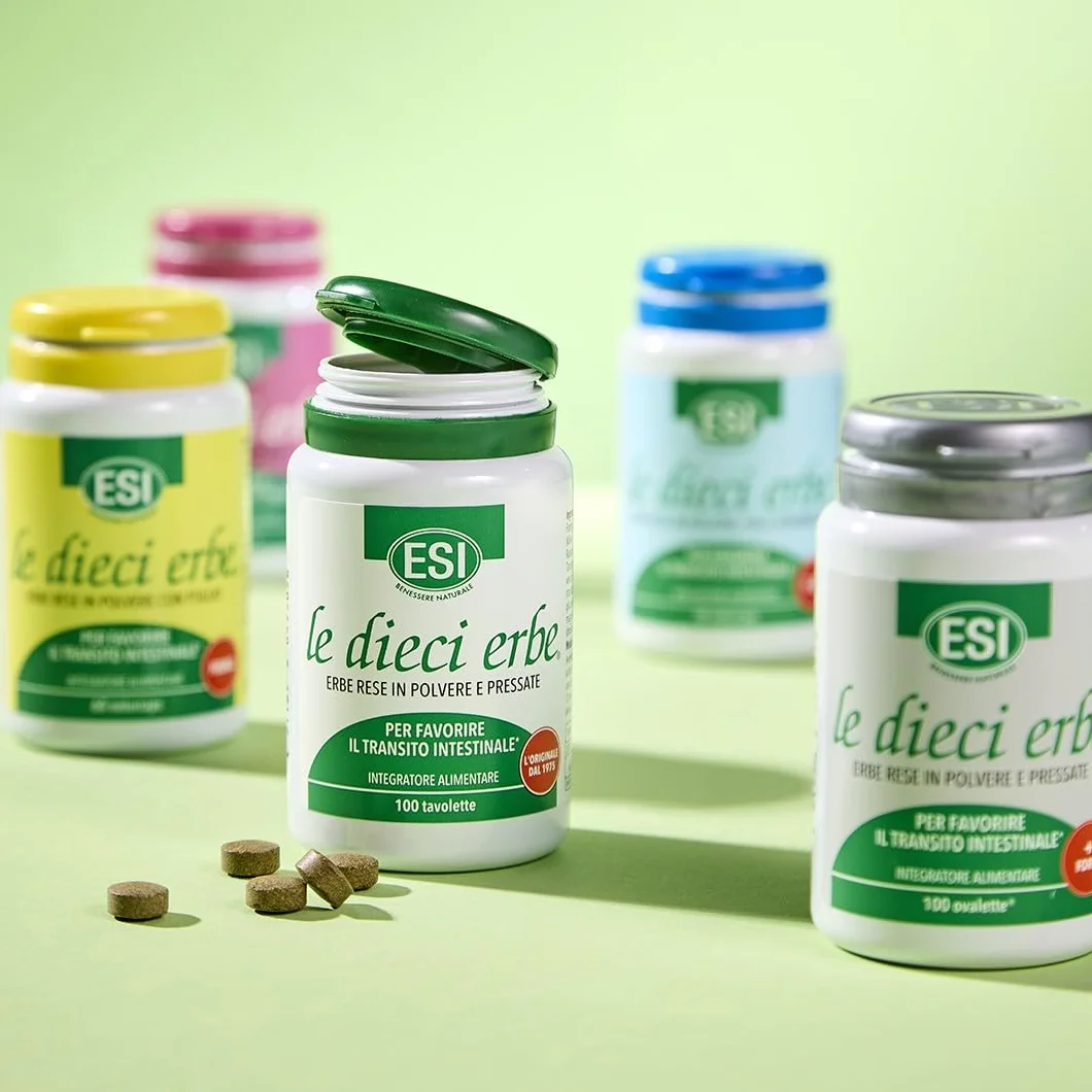 ESI Le Dieci Erbe Integratore Alimentare Vegetale con Tarassaco Lassativo Naturale 100 Tavolette