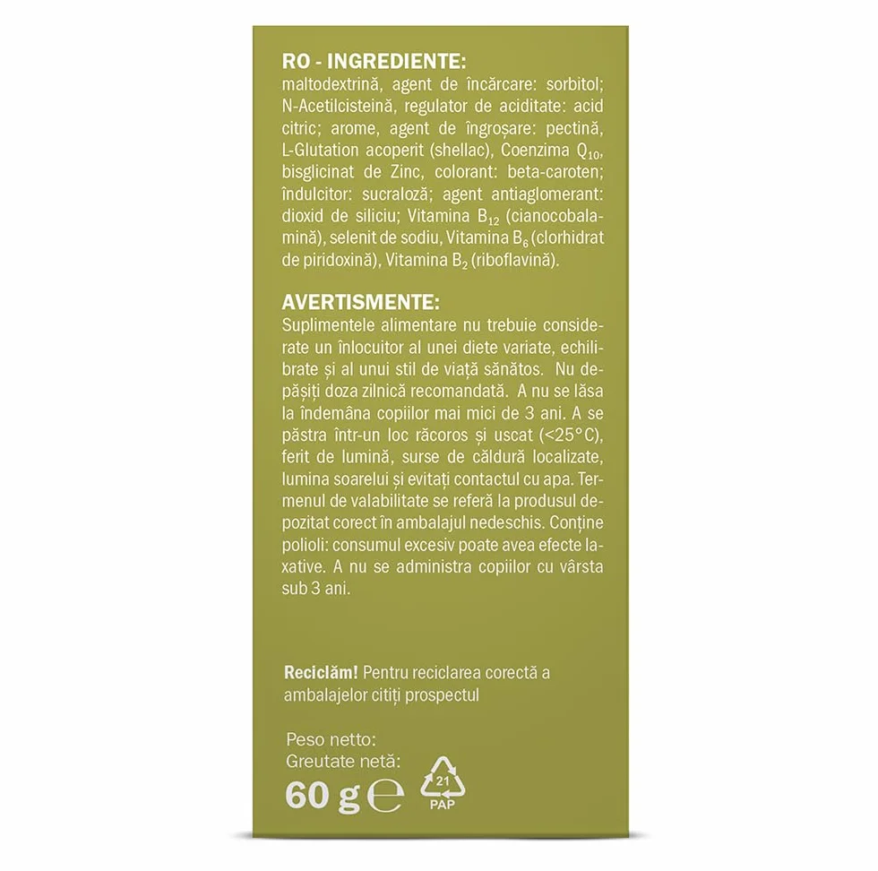 Laborest Coenzima Q10 N-Acetilcisteina Vitamine B Zinco Selenio Integratore 20 Bustine
