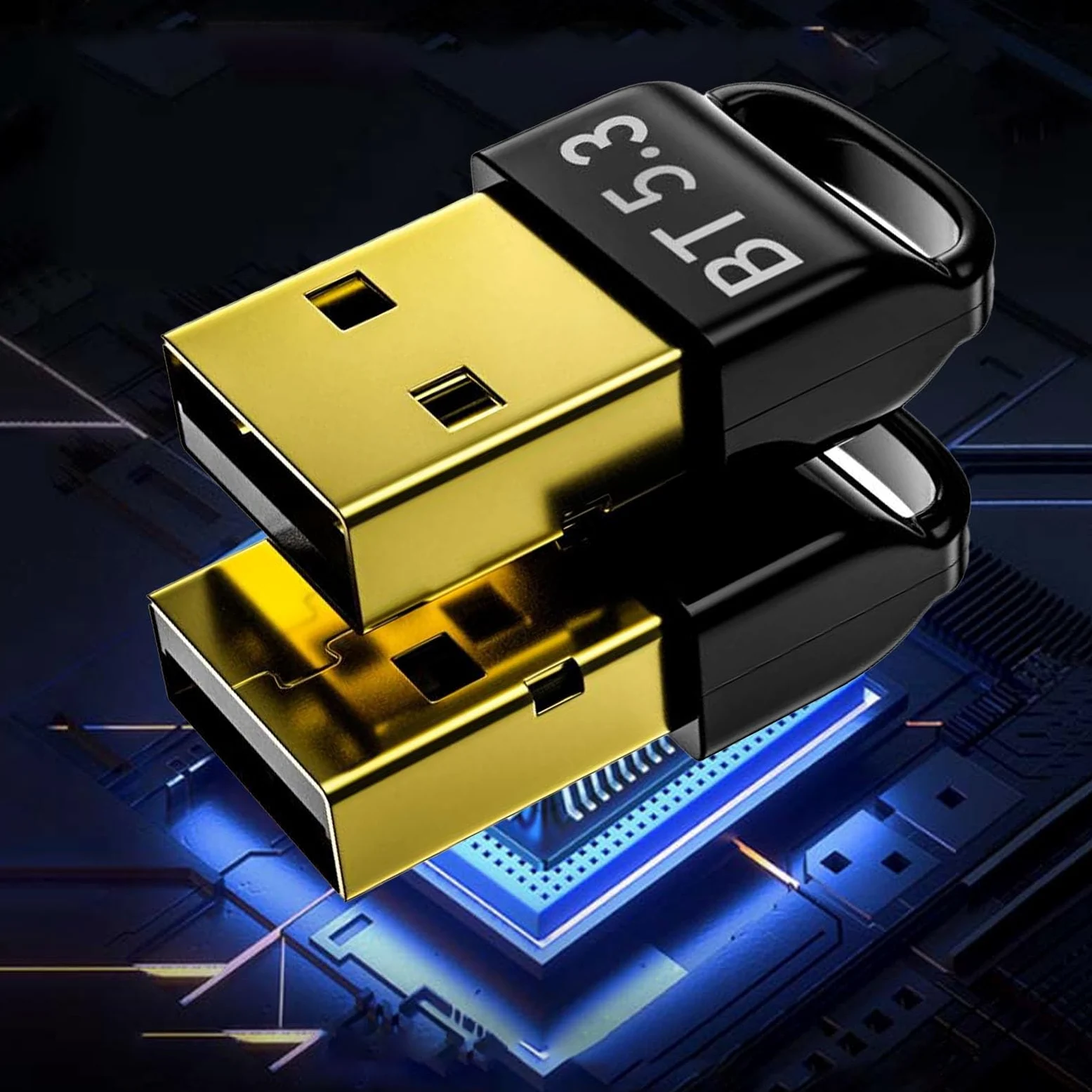 5.3 Adattatore Bluetooth per PC Desktop, Ricevitore Dongle USB Trasmettitore Tastiera per Audio Bluetooth, Telefono Cellulare, Mouse e Tastiera