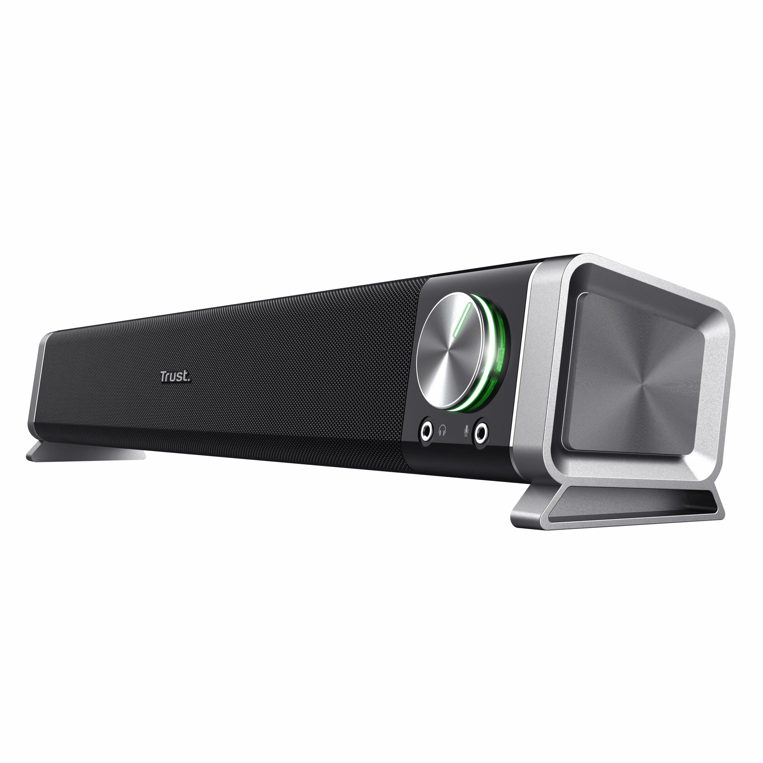 Trust Asto Soundbar PC 12 W Jack 3.5 mm Alimentazione USB Barra Audio Compatta Altoparlanti per Computer Nero