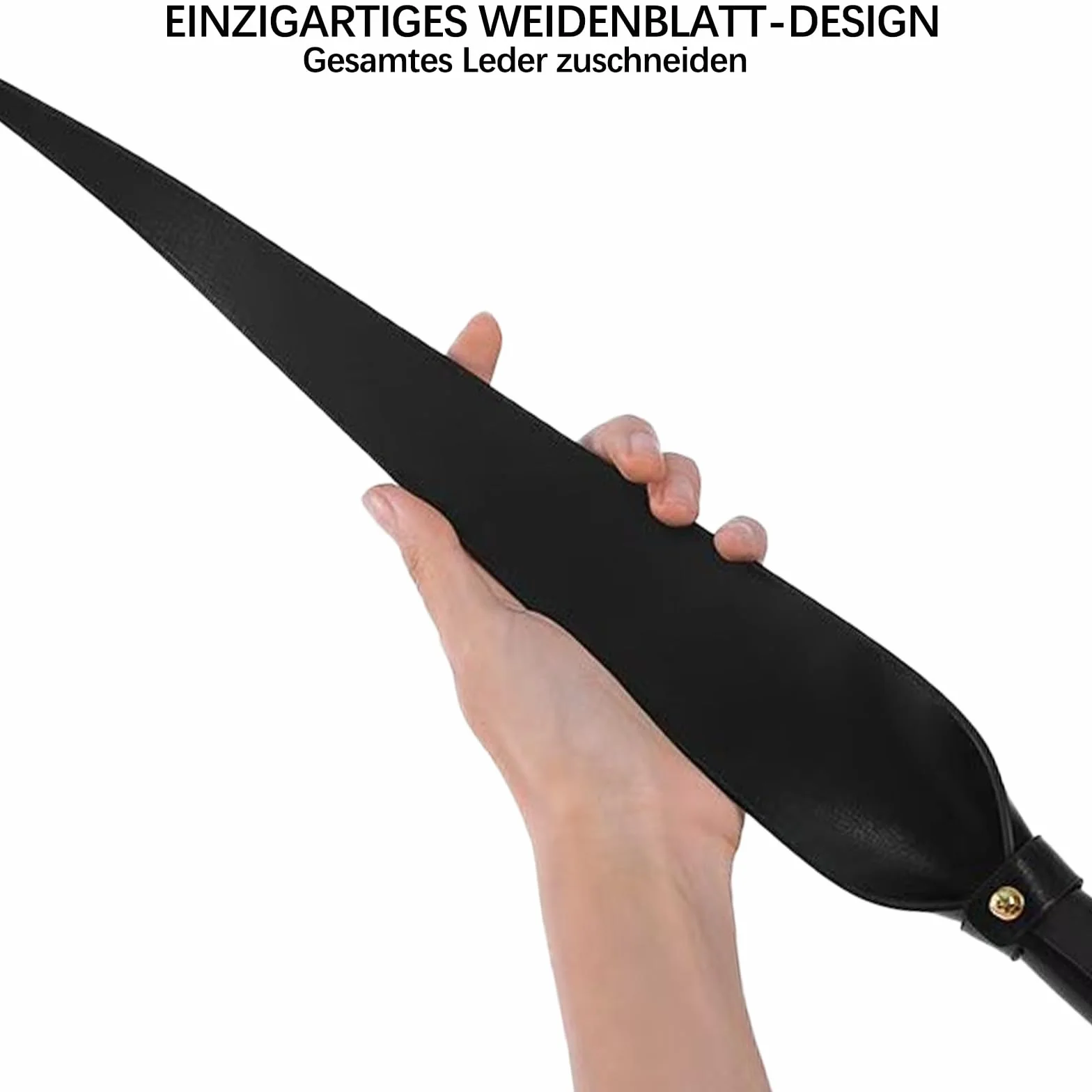 Frusta in pelle paddle erotico flogger bondage SM spanking per donne e uomini (Nero)
