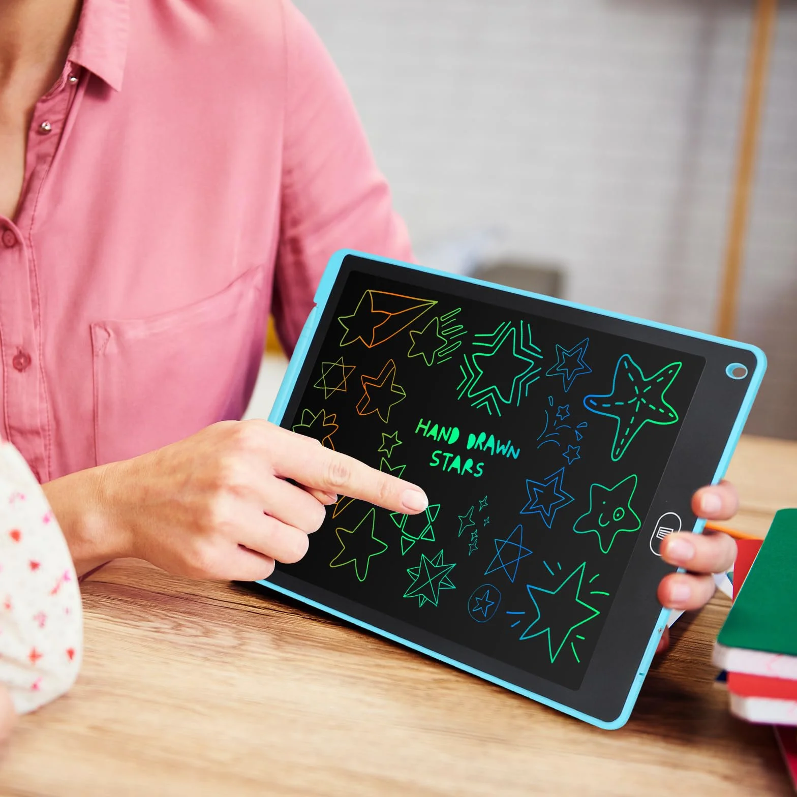Coolzon Tavoletta Grafica LCD 12 Pollice, Lavagna Cancellabile da Disegno con Penna, Ewriter Digitale per Bambini, Azzurro