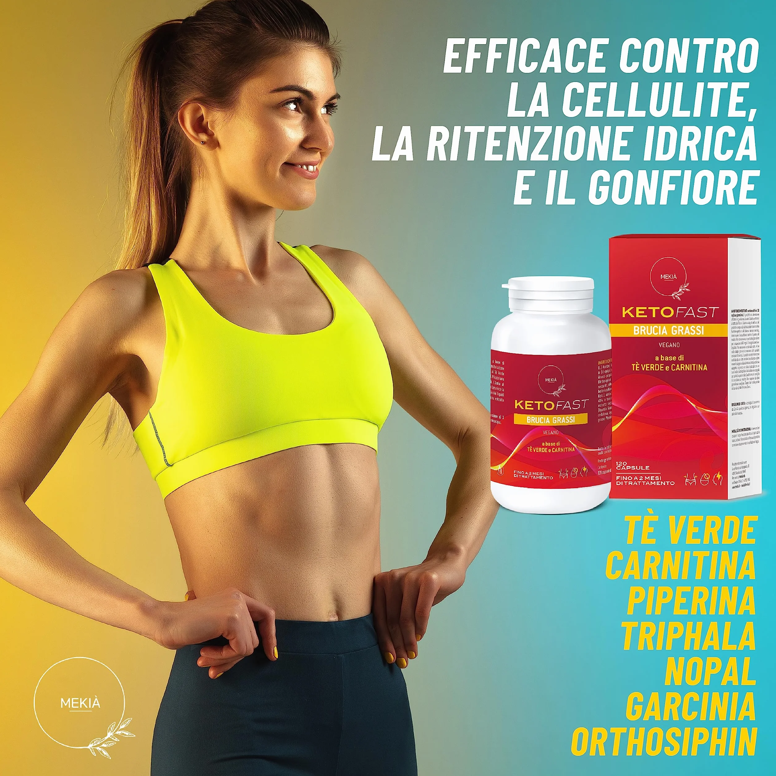 Integratore Alimentare Carnitina Garcinia Cambogia Tè Verde Piperina – 120 Capsule Alta Concentrazione per Metabolismo e Controllo Peso