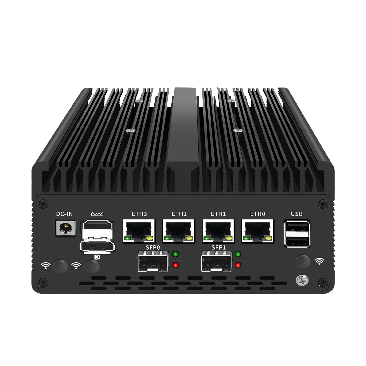 Micro Firewall Appliance Mini PC Pentium Gold 8505 2 x 10GbE SFP+ RN06 PFSense OPNsense VPN Router PC PCIE x8 for PCIE 3.0 x4 4 x 2.5GbE LAN 8G RAM 256G SSD
