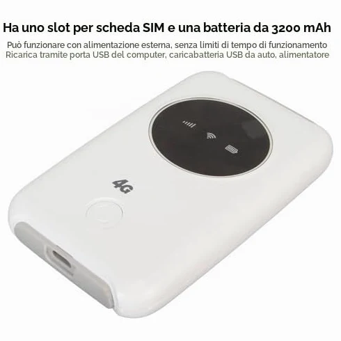 Router Mobile con Slot per Scheda SIM, Router da Viaggio Hotspot Mobile Mini Tascabile USB 4G LTE 300 Mbit WiFi 5G Sbloccato 3200 MAh, WiFi Portatile per Casa e Viaggio