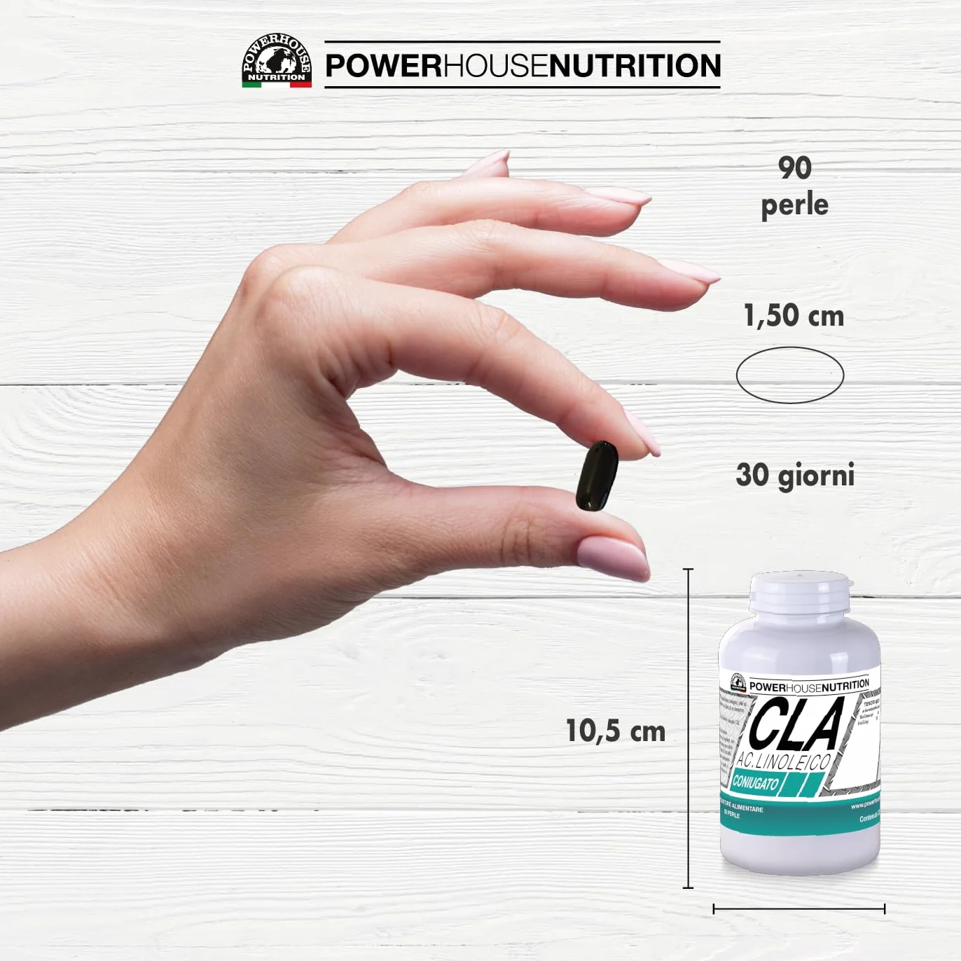 CLA Acido Linoleico Coniugato Powerhouse Nutrition, Integratore Made in Italy, Olio di Cartamo, 90 Perle