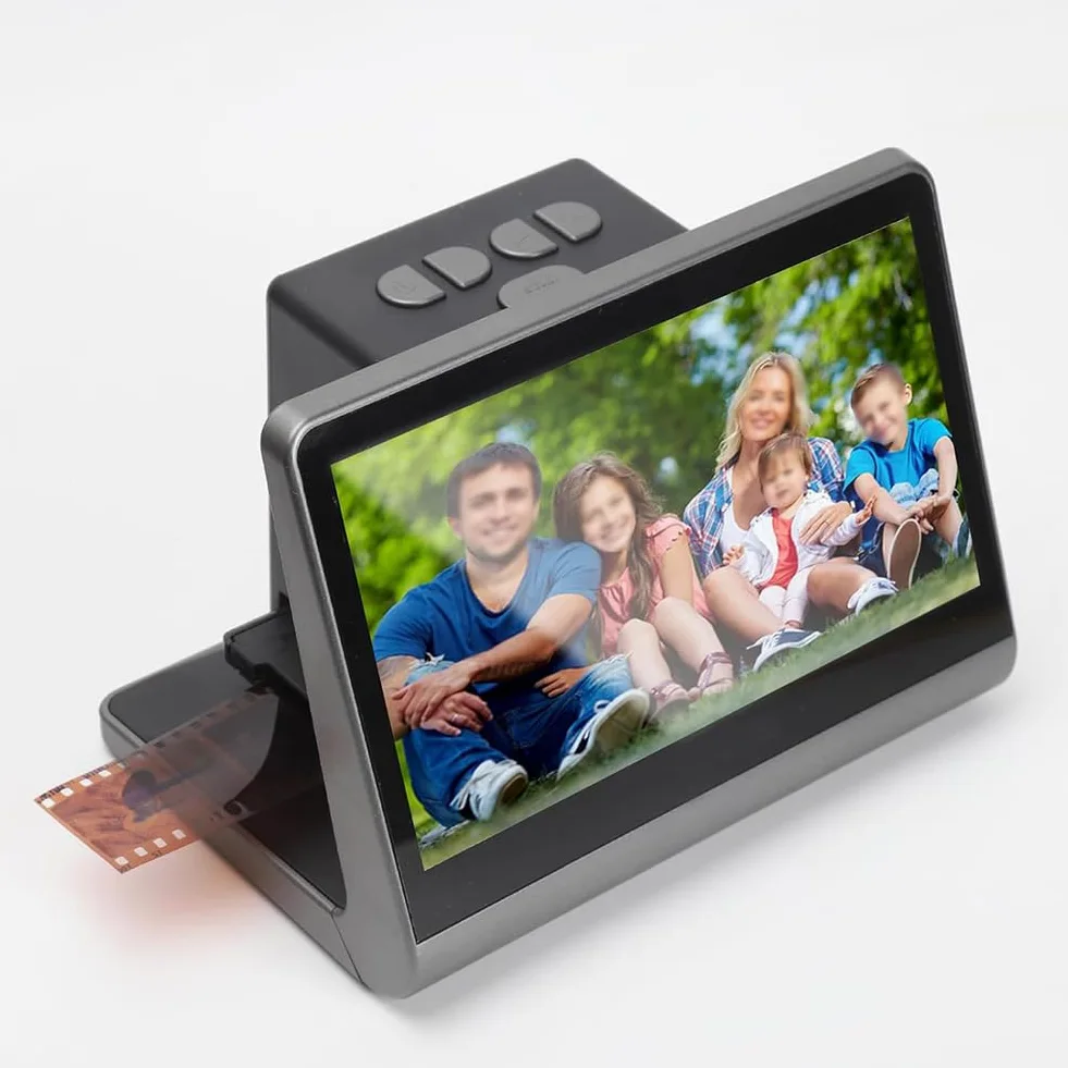 Scanner di Pellicola Digitale, Scanner di Pellicola E Diapositive da 48 MP, Scanner per Diapositive Film per Lo Schermo HD, Slide E Scanner Negativo Memoria Incorporata da 16 GB