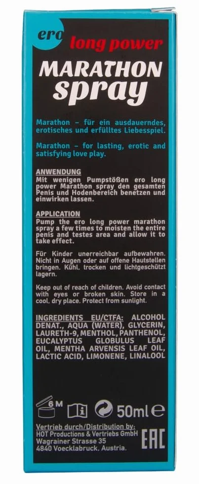 Spray per maratona a lunga potenza 50ml