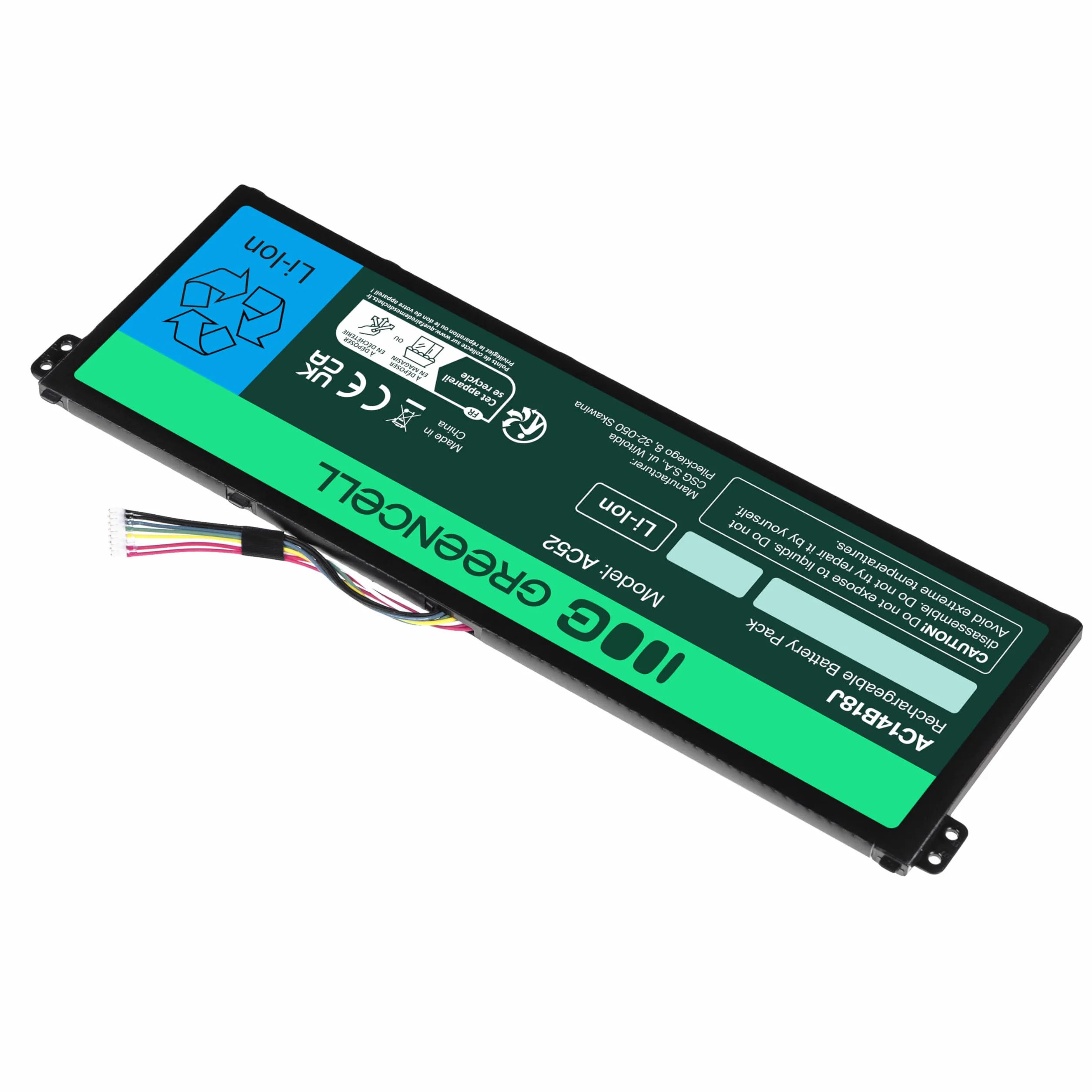Green Cell AC14B13J AC14B18J Batteria per Portatile Acer Aspire ES1-111M ES1-131 ES1-521 ES1-522 ES1-531 ES1-533 ES1-571 ES1-731 ES1-731G, Acer Chromebook 11 CB3-111 13 CB5-311, Extensa 2519