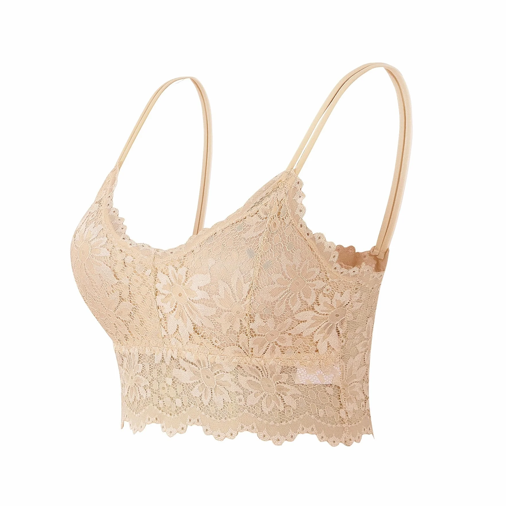 Reggiseno in Pizzo Donna Bralette Senza Ferretto Imbottitura