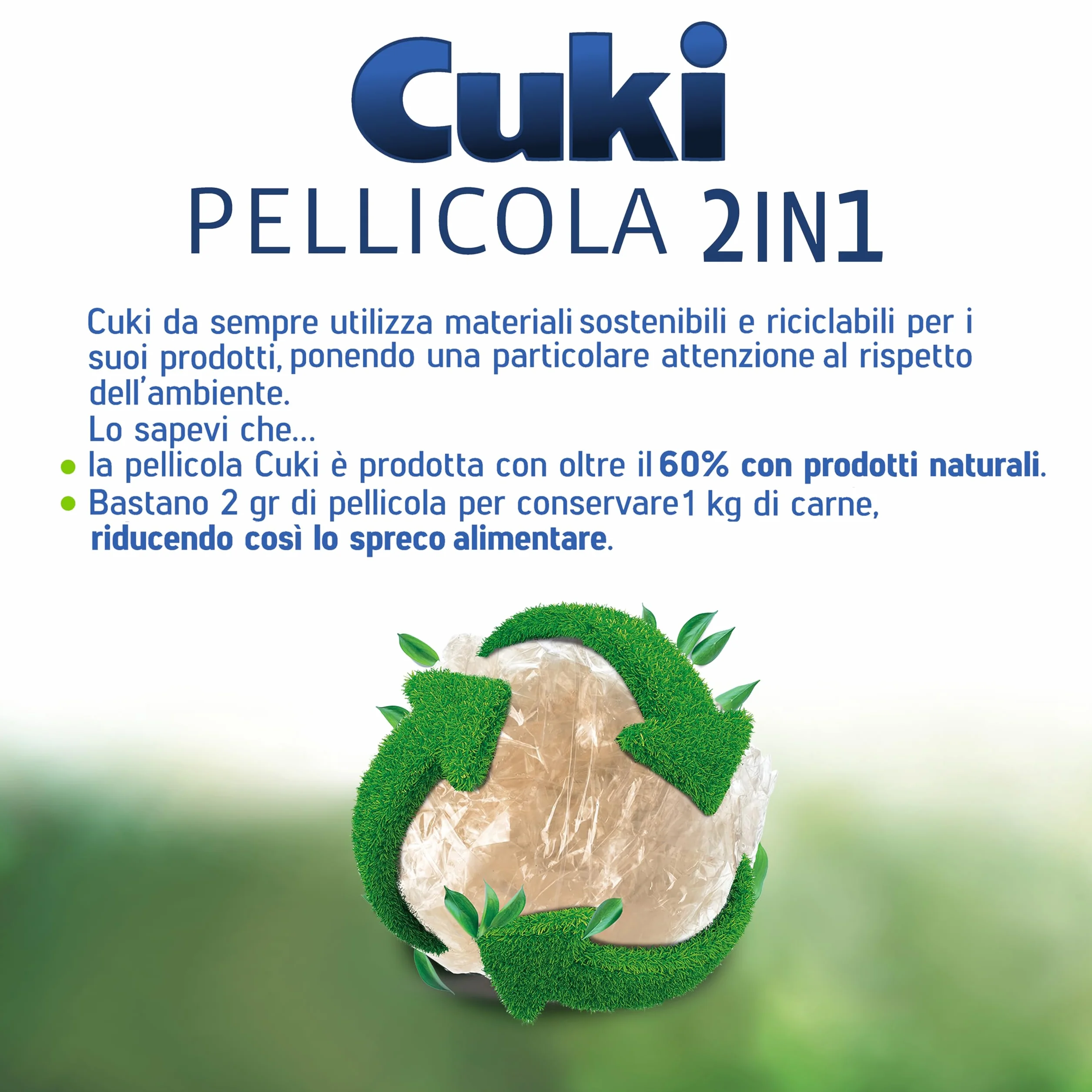 Cuki Pellicola 2in1 dal frigo al microonde 20 metri 6 Confezioni