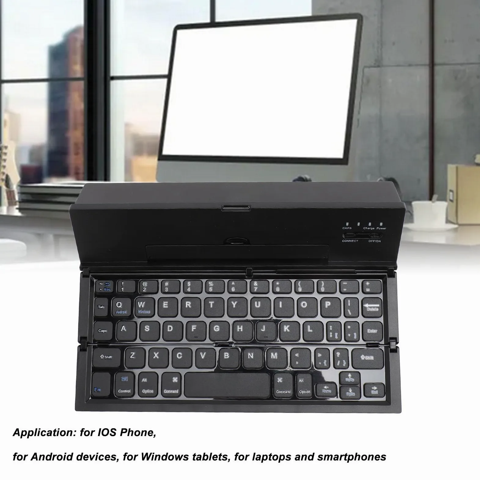 Bewinner Tastiera Bluetooth Pieghevole, Tastiera Wireless Portatile con Supporto per Supporto, Dispositivo Multiplo e Ricaricabile, Tastiera da Viaggio Ultra Sottile per Tablet Laptop