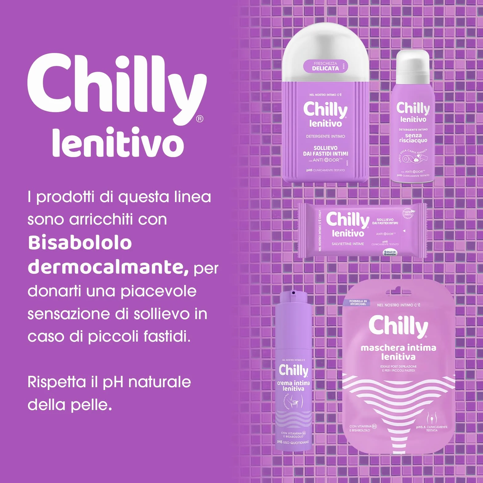 Chilly Crema Intima Lenitiva 50 ml con Vitamina B5 e Bisabololo pH5 Azione Idratante e Calmante