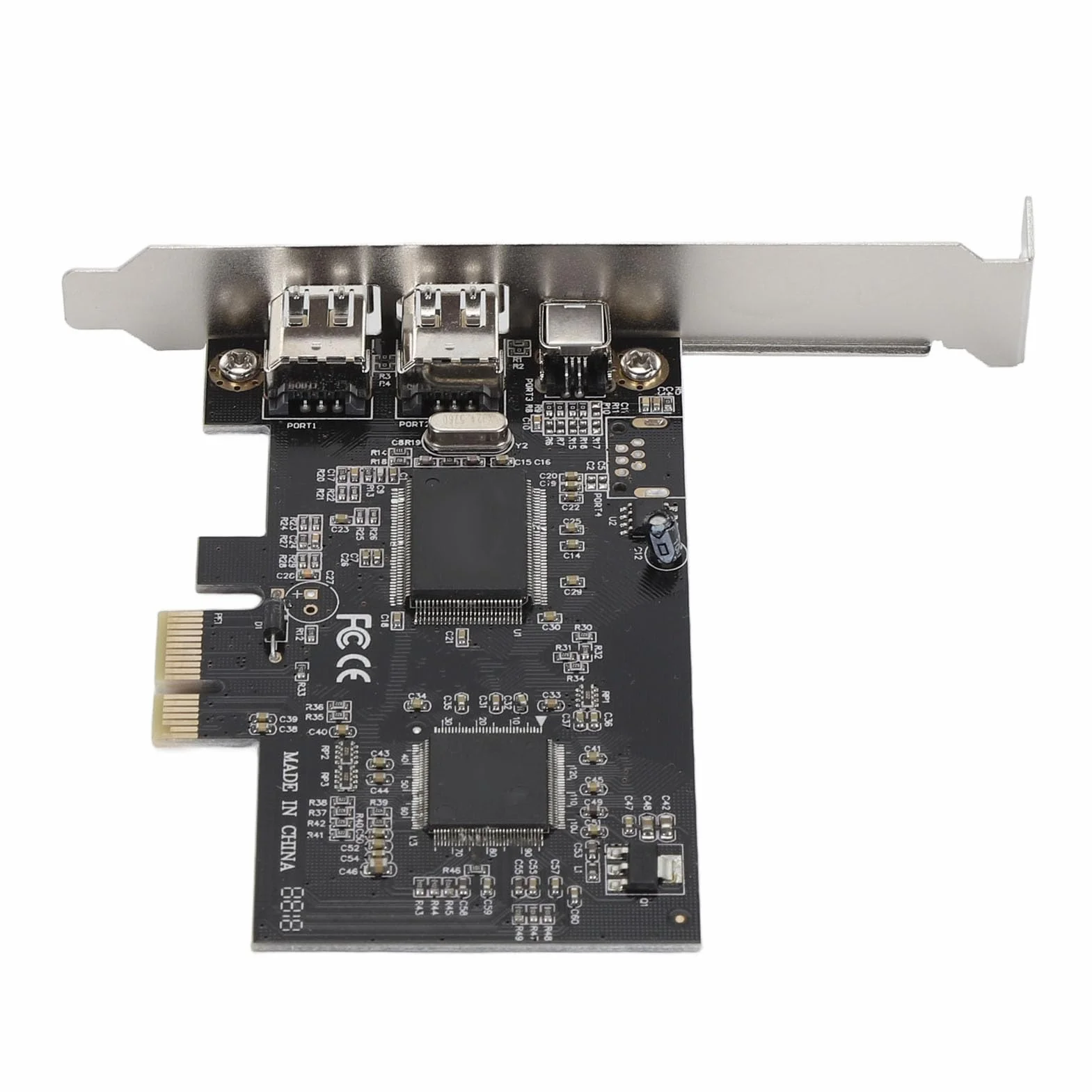 Bewinner Scheda Controller Firewire PCIe da 1X a 3 * 1394A, Scheda Riser PCIe da 1X a 3 Porte 1394A (2 X 6 Pin e 1 X 4 Pin), Scheda Firewire PCIe 1440x1080 800 Mbps per XP 7 8 10