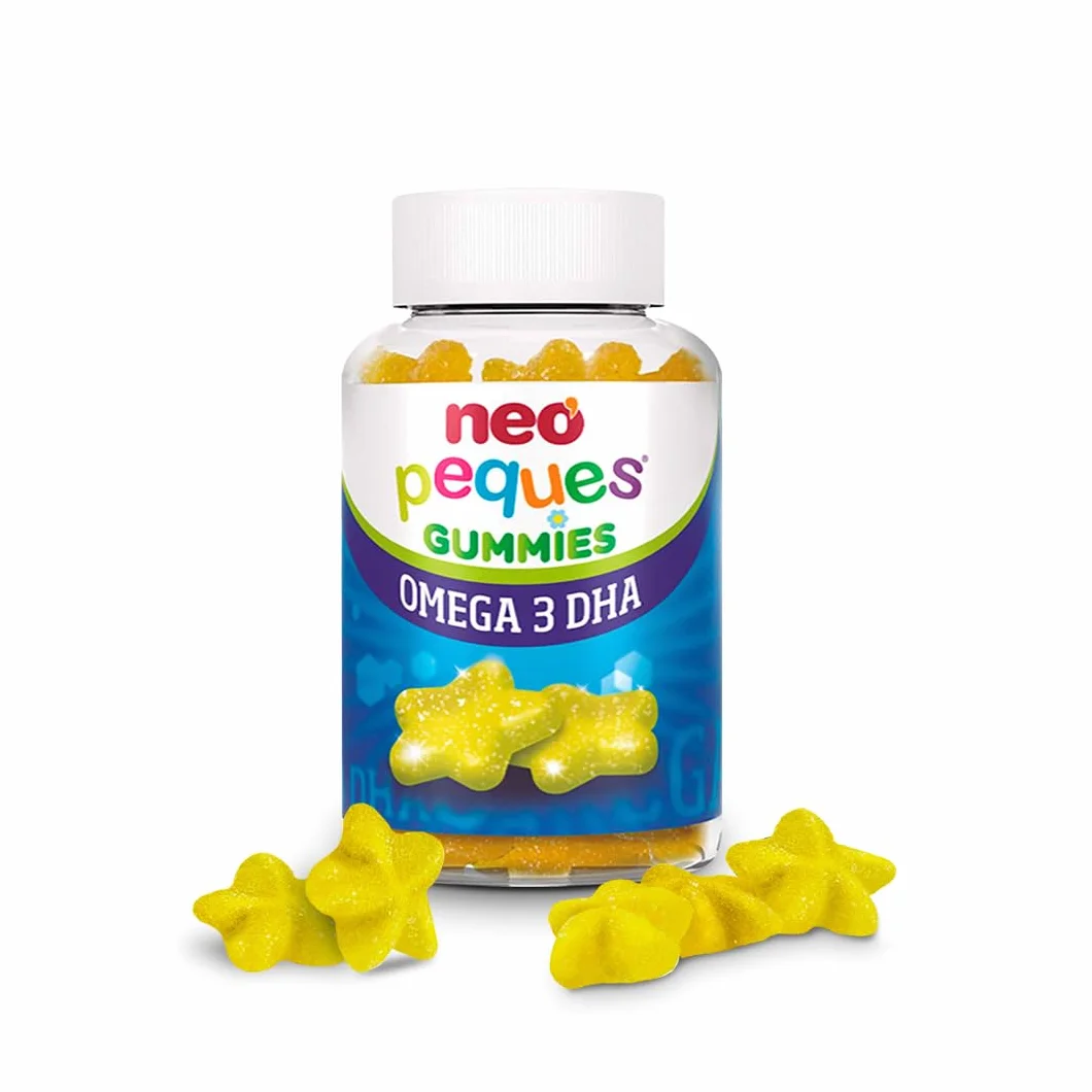 Neo Peques Omega 3 DHA Orsetti Gommose Vitaminici Bambini 3 Anni 30 Compresse Colina Vitamine B Sapore Limone