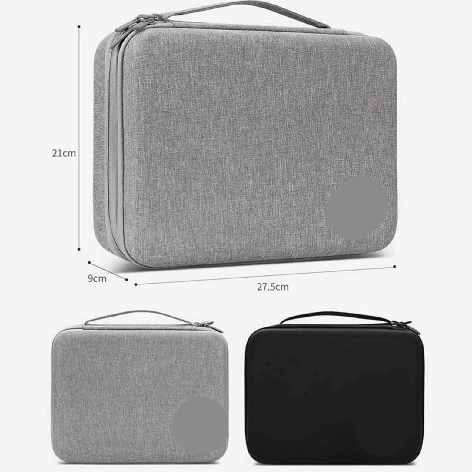 Organizer Cavi Custodia Rigida Impermeabile for Accessori elettronici Custodia Organizer for Banca di Potere di Grande capacità Borsa for passaporto da Viaggio Digitale(Single Layer-Gray-C)