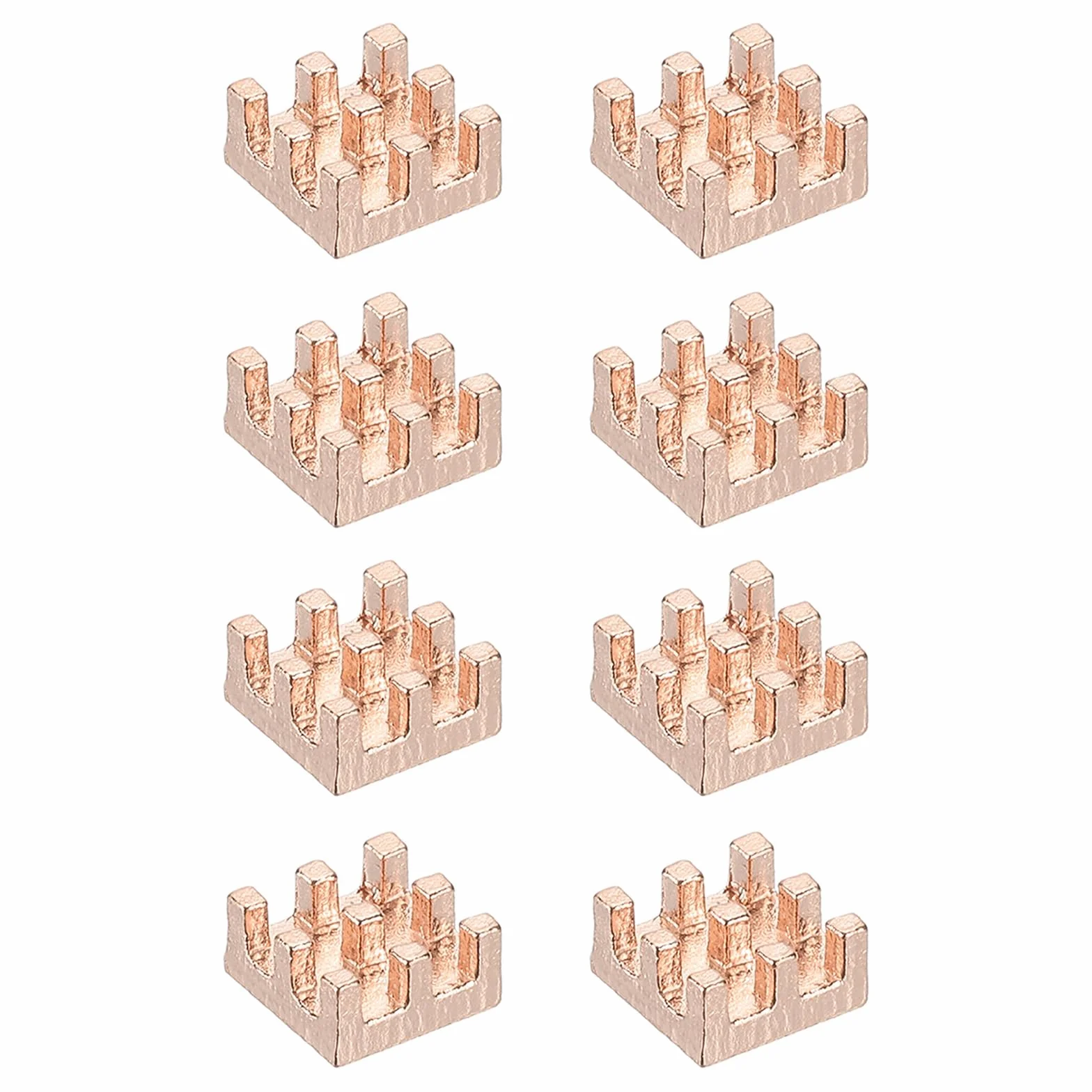 PATIKIL Dissipatore Di Calore In Rame 6x6x3mm, 8 Pc Dissipatore Radiatore Per Computer A Scheda Singola Chip CPU Power Transistor FET IC Amplificatore Di Potenza