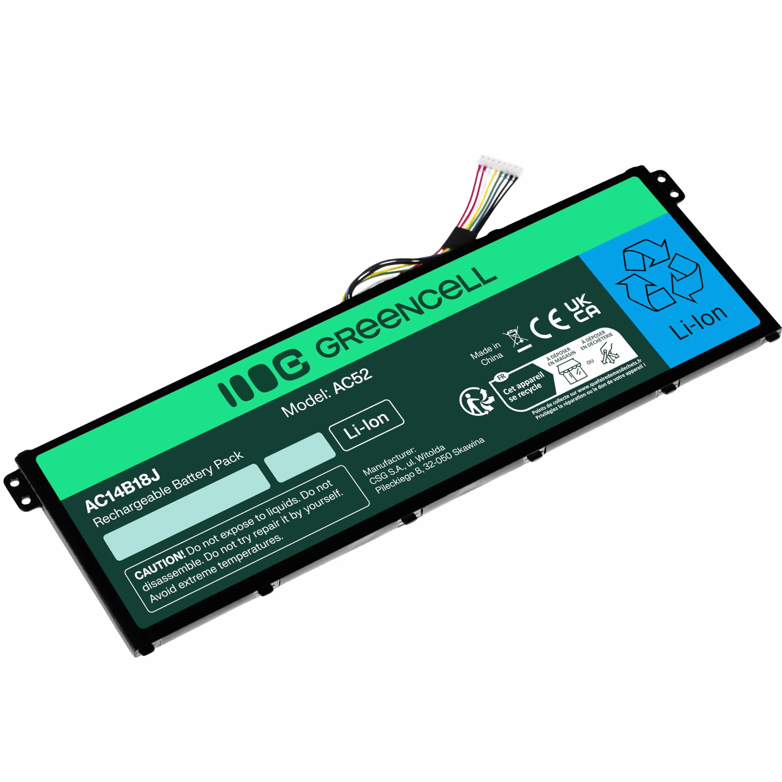 Green Cell AC14B13J AC14B18J Batteria per Portatile Acer Aspire ES1-111M ES1-131 ES1-521 ES1-522 ES1-531 ES1-533 ES1-571 ES1-731 ES1-731G, Acer Chromebook 11 CB3-111 13 CB5-311, Extensa 2519