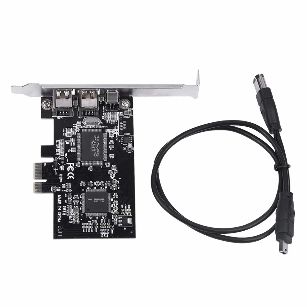 Scheda PCI-Express, PCI-E PCI Express Scheda controller IEEE 1394 FireWire 1394a con cavo Firewire Scheda controller 800Mbps-FireWire con IEEE 1394-1995 per bus seriale ad alte prestazioni